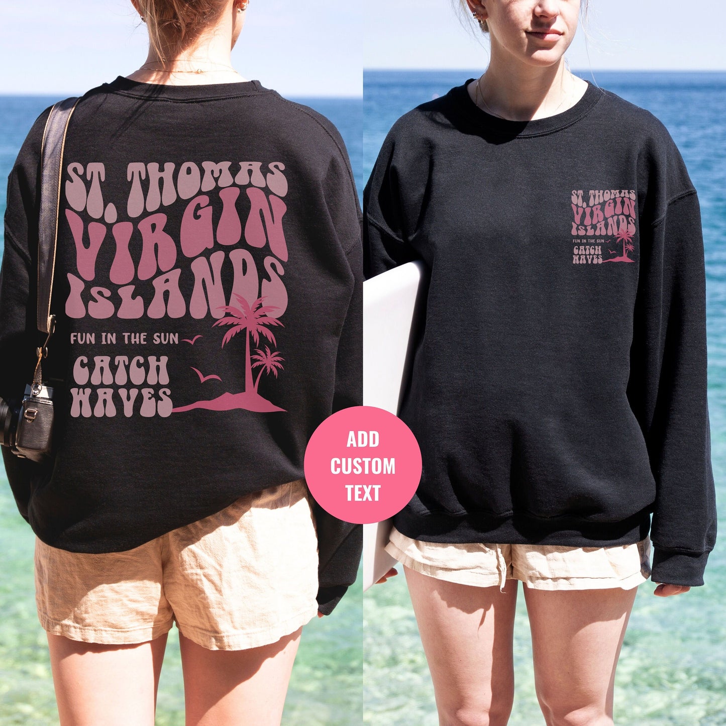 Virgin Islands Crewneck, St Thomas Sweatshirt, Birthday Cruise