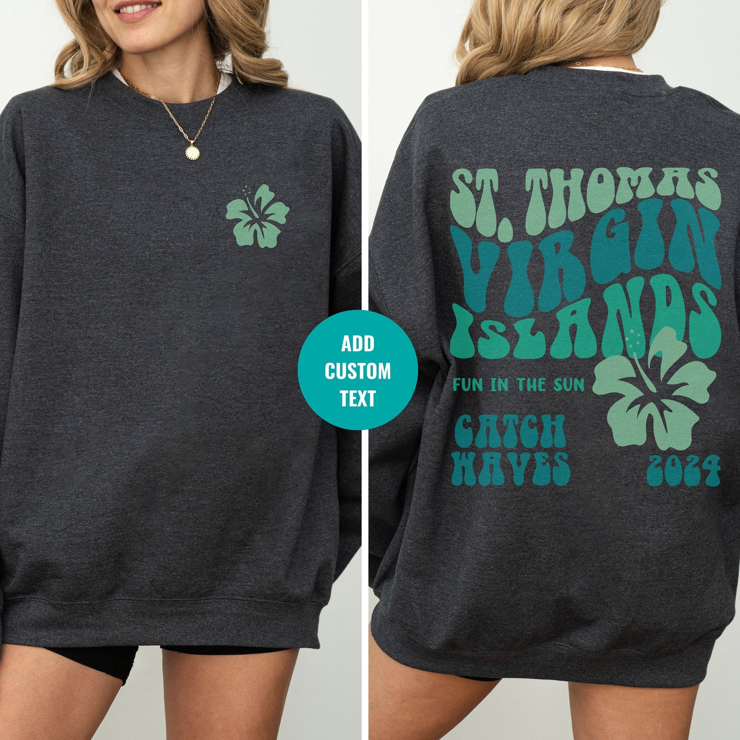 Virgin Islands Crewneck, St Thomas Sweatshirt, Birthday Cruise, Matching Family Cruise Shirt