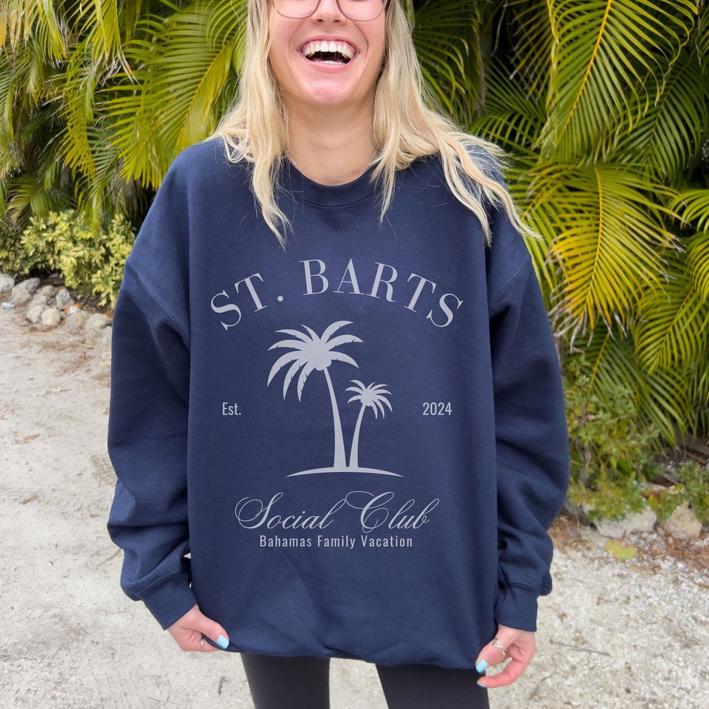 St Barts Sweatshirt, Social Club Shirt, Bahama Crewneck, Family Cruise Vacation Shirt