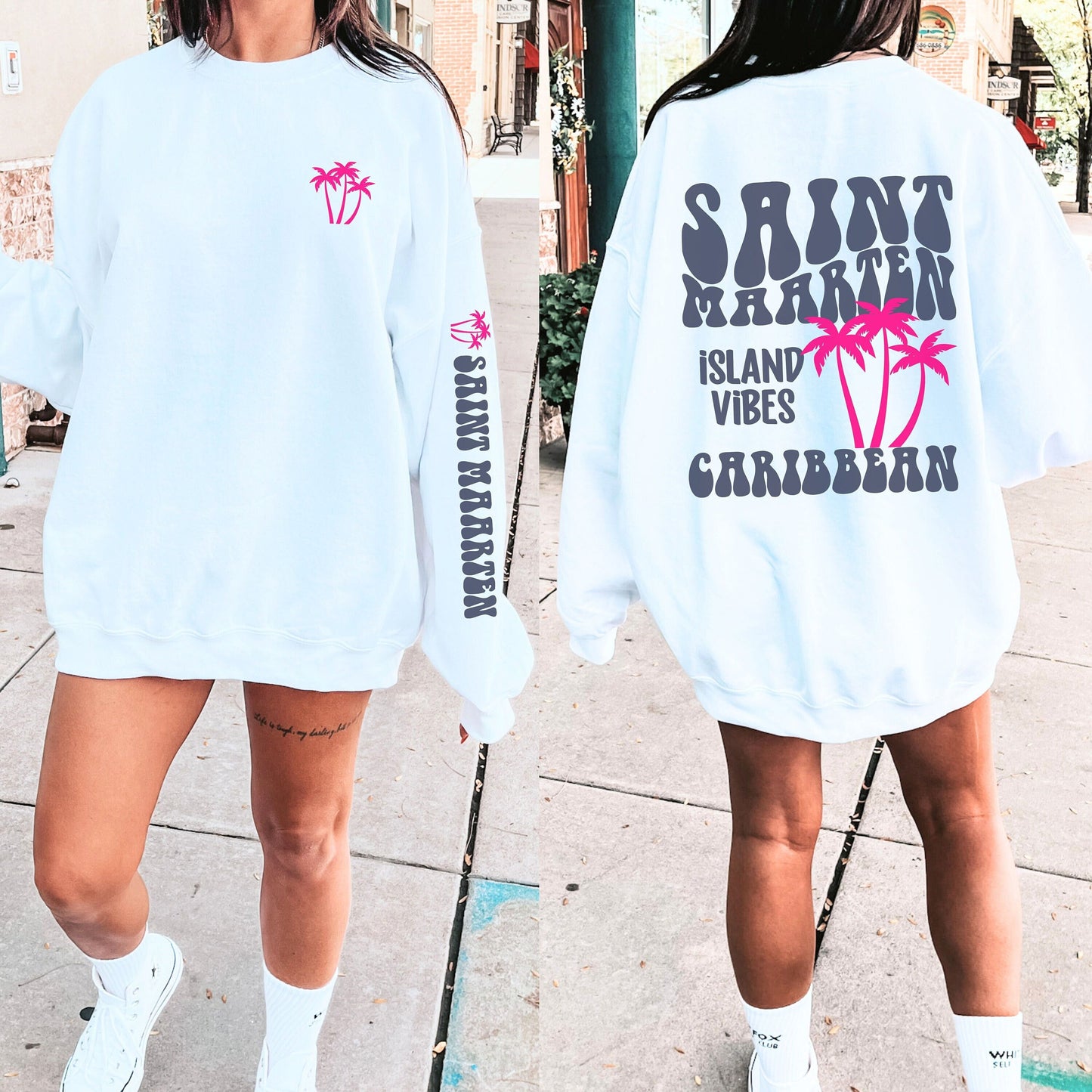 St Maarten Sweatshirt, Social Club Shirt, Virgin Island Crewneck