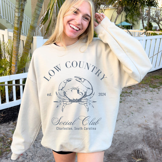 Low Country Sweatshirt, Social Club Shirt, Charleston Crewneck