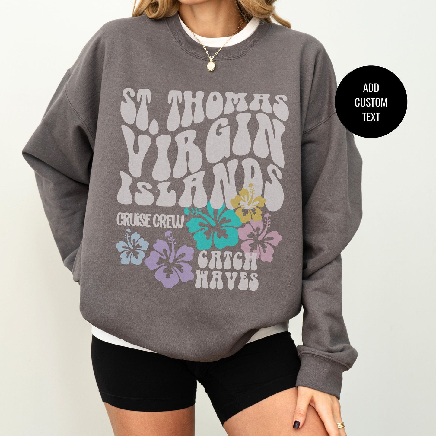 St Thomas Sweatshirt, Virgin Islands, Cruise Crew, Trendy Beach Gifts