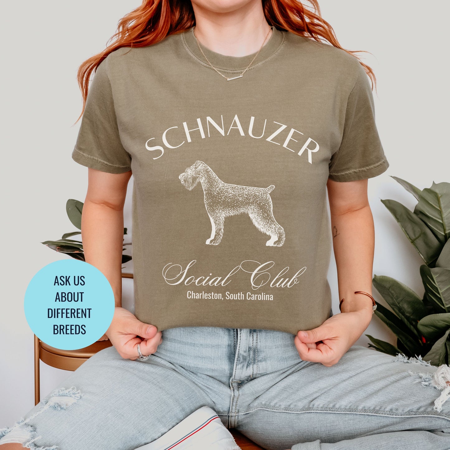 Schnauzer Shirt | Dog Mama T-shirts | Dog Grandma Gift | Cute Birthday Gifts for her | Social Club Shirt | Small Dog Breed | Fun Dog T-Shirt