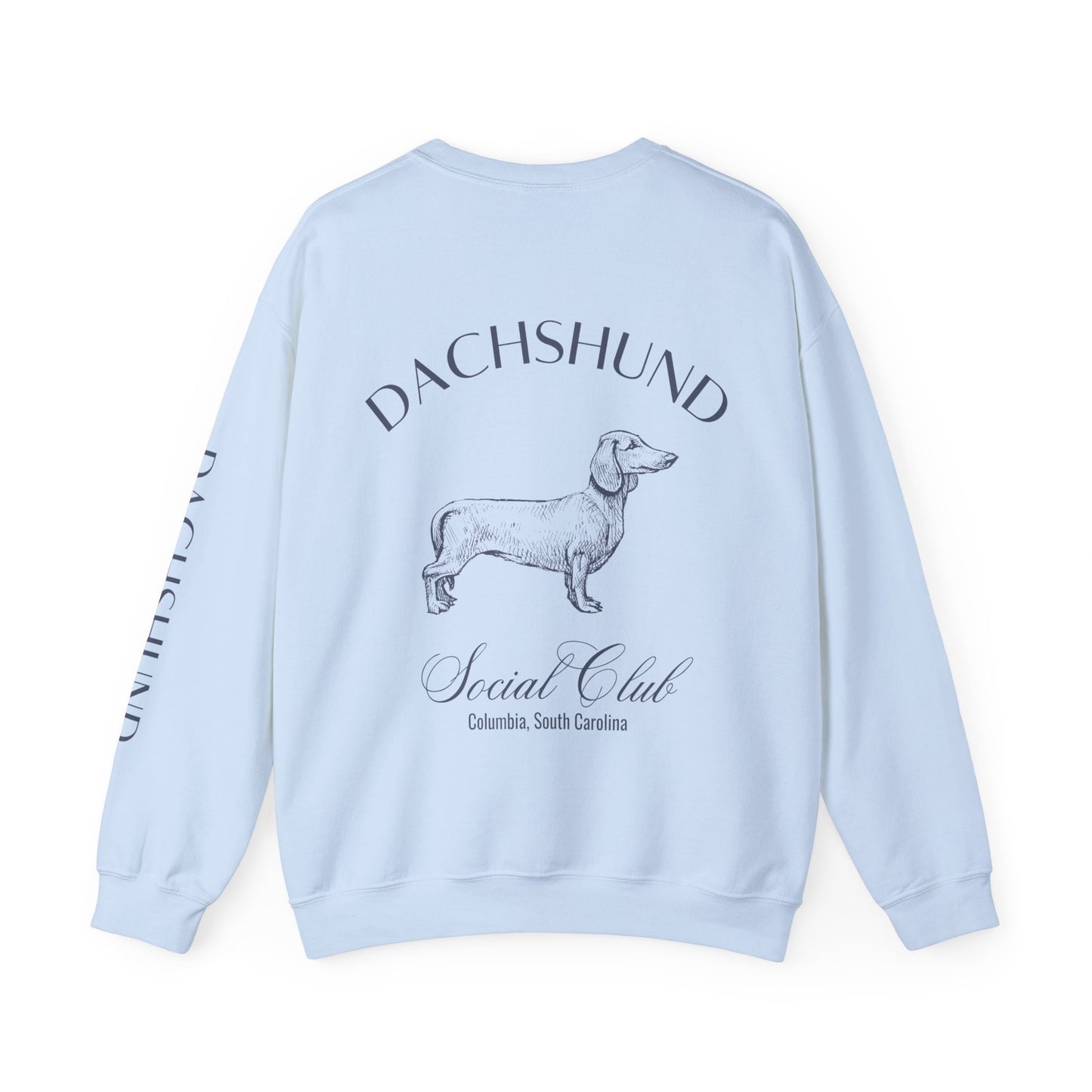 Dachshund Sweatshirt | Dog Grandma Gift | Small Dog Breed Gift | New Dog Shirt for her | Social Club | Trendy Puppy Mom Gifts | Fun Dog Tees