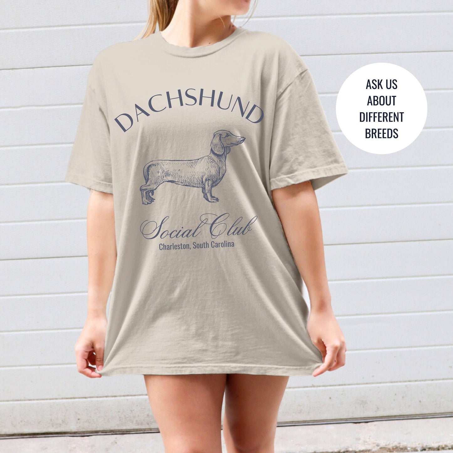 Dachshund Shirt | Dog Mama T-shirts | Dog Grandma Gift | Cute Birthday Gifts for her | Social Club Shirt | Small Dog Breed | Fun Dog T-Shirt