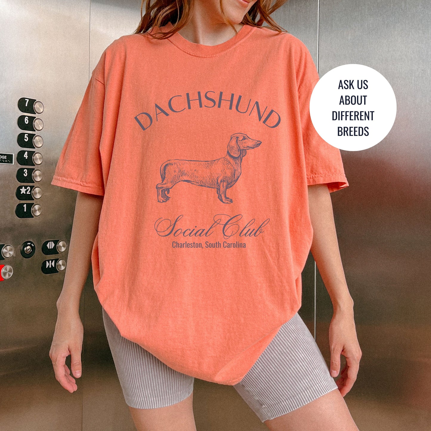 Dachshund Shirt | Dog Mama T-shirts | Dog Grandma Gift | Cute Birthday Gifts for her | Social Club Shirt | Small Dog Breed | Fun Dog T-Shirt