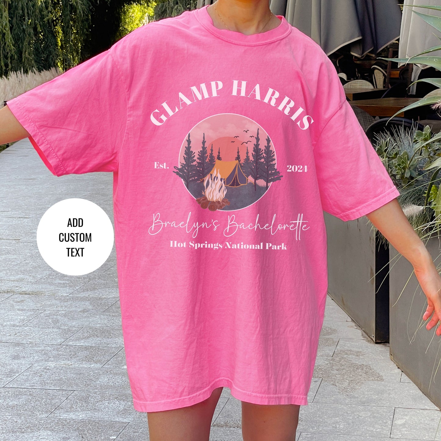 Glamping Bachelorette Shirt | Comfort Colors  | Personalized Camp Bachelorette Party Tee