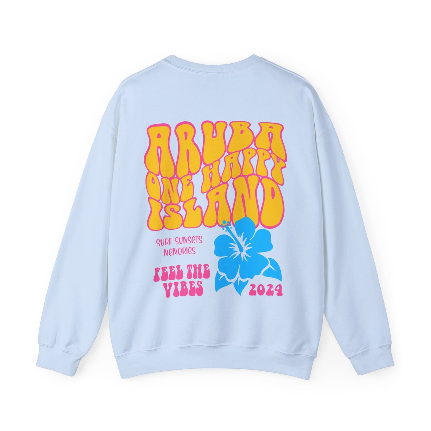 Aruba Sweatshirt | One Happy Island Crewneck | Island vibes Vacation Souvenir Coconut Girl | Matching Family Cruise Summer Break Sweatshirts