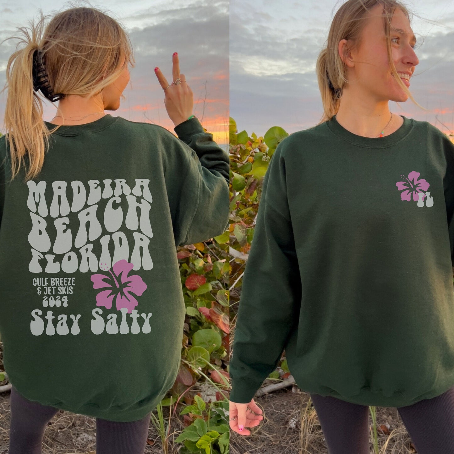 Madeira Beach Sweatshirt | Siesta beach Crewneck | Coconut Girl | vsco girl | Florida Gifts