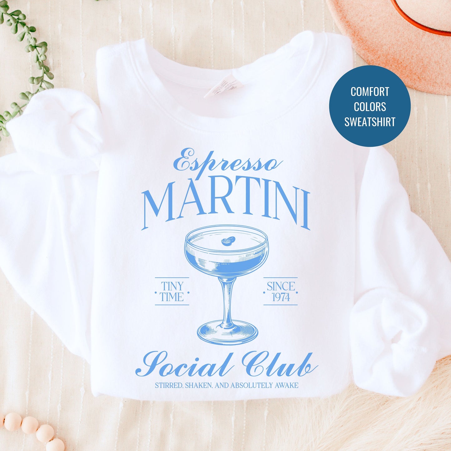 Espresso Martini Sweatshirt, Summer Sweatshirt, Bachelorette Coffee Cocktail Social Club Shirt, On Cloud 9 Crewneck, Aesthetic Crewneck