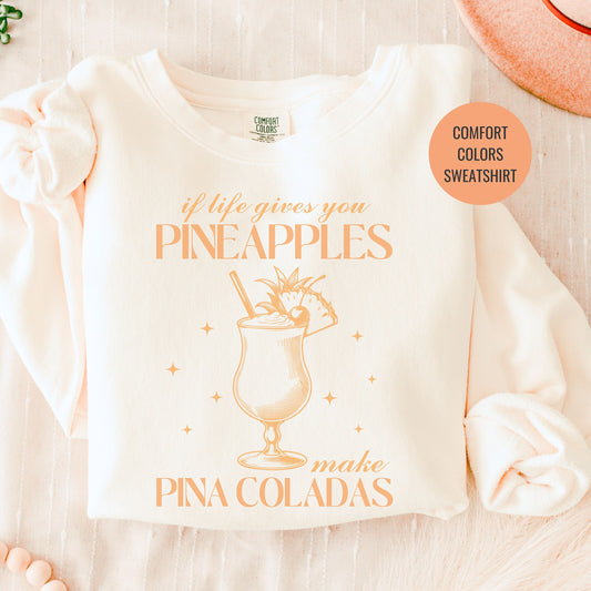 Pineapple Margs Lovers Gift, Pina Coladas Cocktail Sweatshirt, Champagne Cocktail Social Club Shirt, On Cloud 9 Crewneck, Aesthetic Crewneck