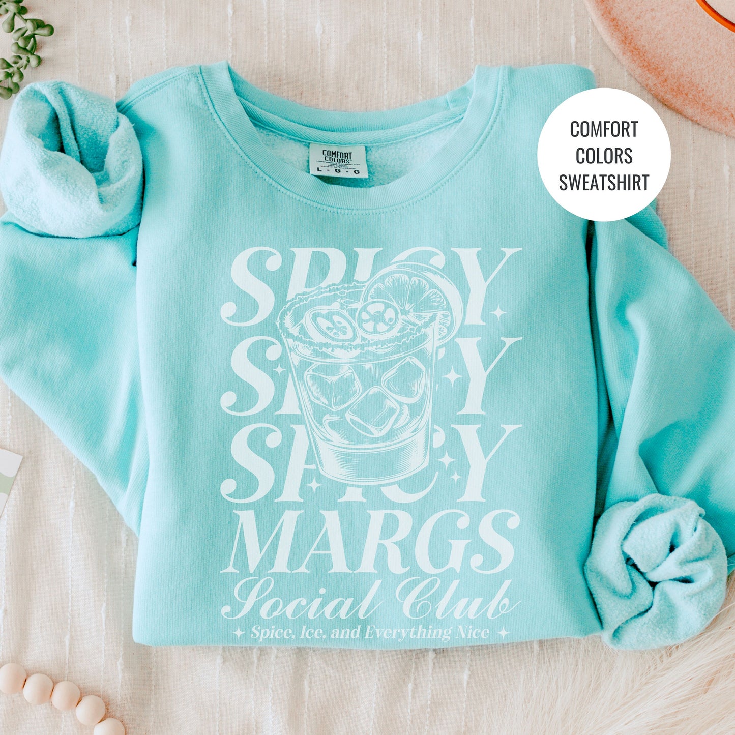 Spicy Margs Lovers Gift, Margarita Cocktail Sweatshirt, Champagne Cocktail Social Club Shirt, On Cloud 9 Crewneck, Aesthetic Crewneck