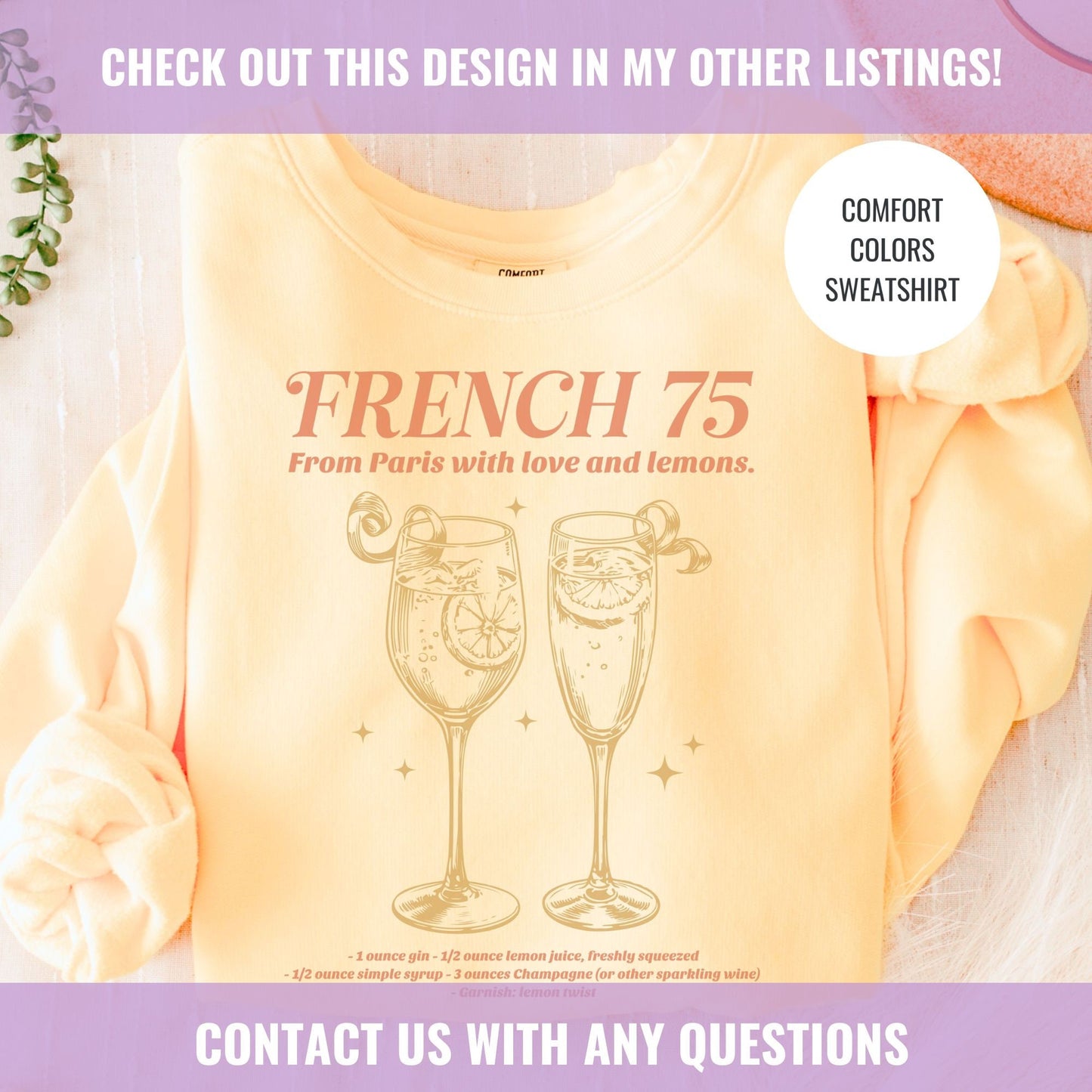 Gin and Tonic Lovers Gift, French 75 Cocktail Sweatshirt, Champagne Cocktail Social Club Shirt, On Cloud 9 Crewneck, Aesthetic Crewneck