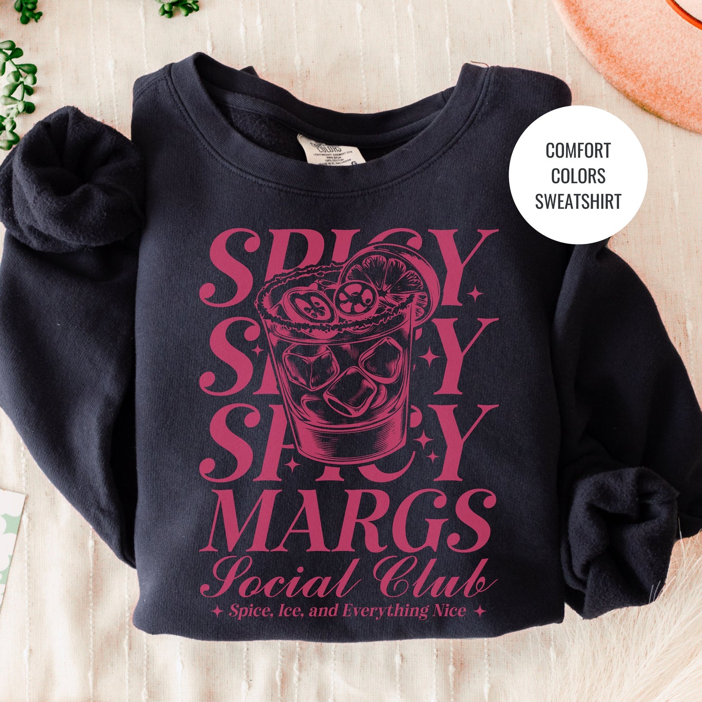 Spicy Margs Lovers Gift, Margarita Cocktail Sweatshirt, Champagne Cocktail Social Club Shirt, On Cloud 9 Crewneck, Aesthetic Crewneck