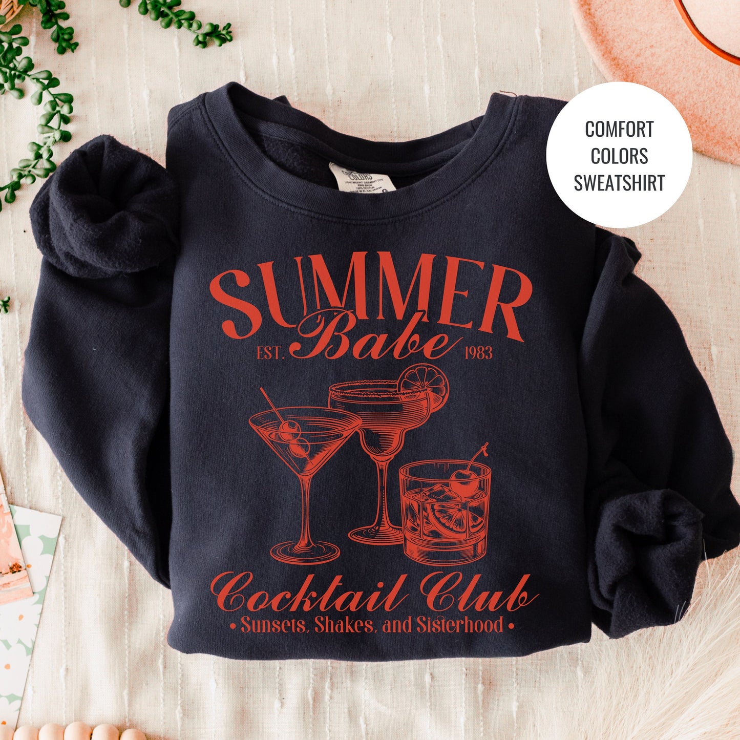 Summer Lovers Sweatshirt, Martini Sweatshirt, Bachelorette Champagne Cocktail Social Club Shirt, On Cloud 9 Crewneck, Aesthetic Crewneck