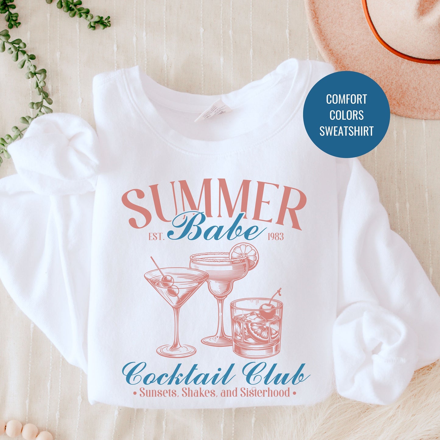 Summer Lovers Sweatshirt, Martini Sweatshirt, Bachelorette Champagne Cocktail Social Club Shirt, On Cloud 9 Crewneck, Aesthetic Crewneck