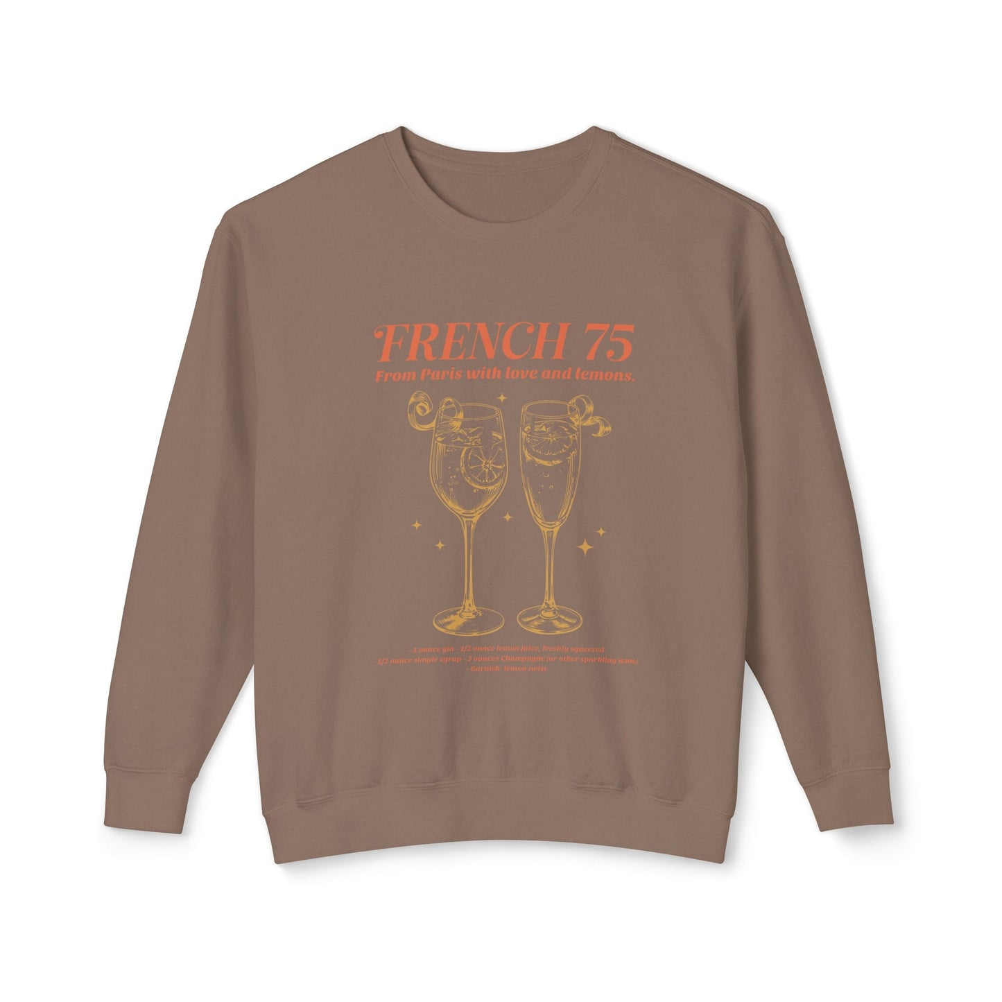 French 75 Cocktail Sweatshirt, Champagne Cocktail Social Club Shirt, Champs Cocktail Lovers Gift, On Cloud 9 Crewneck, Aesthetic Crewneck