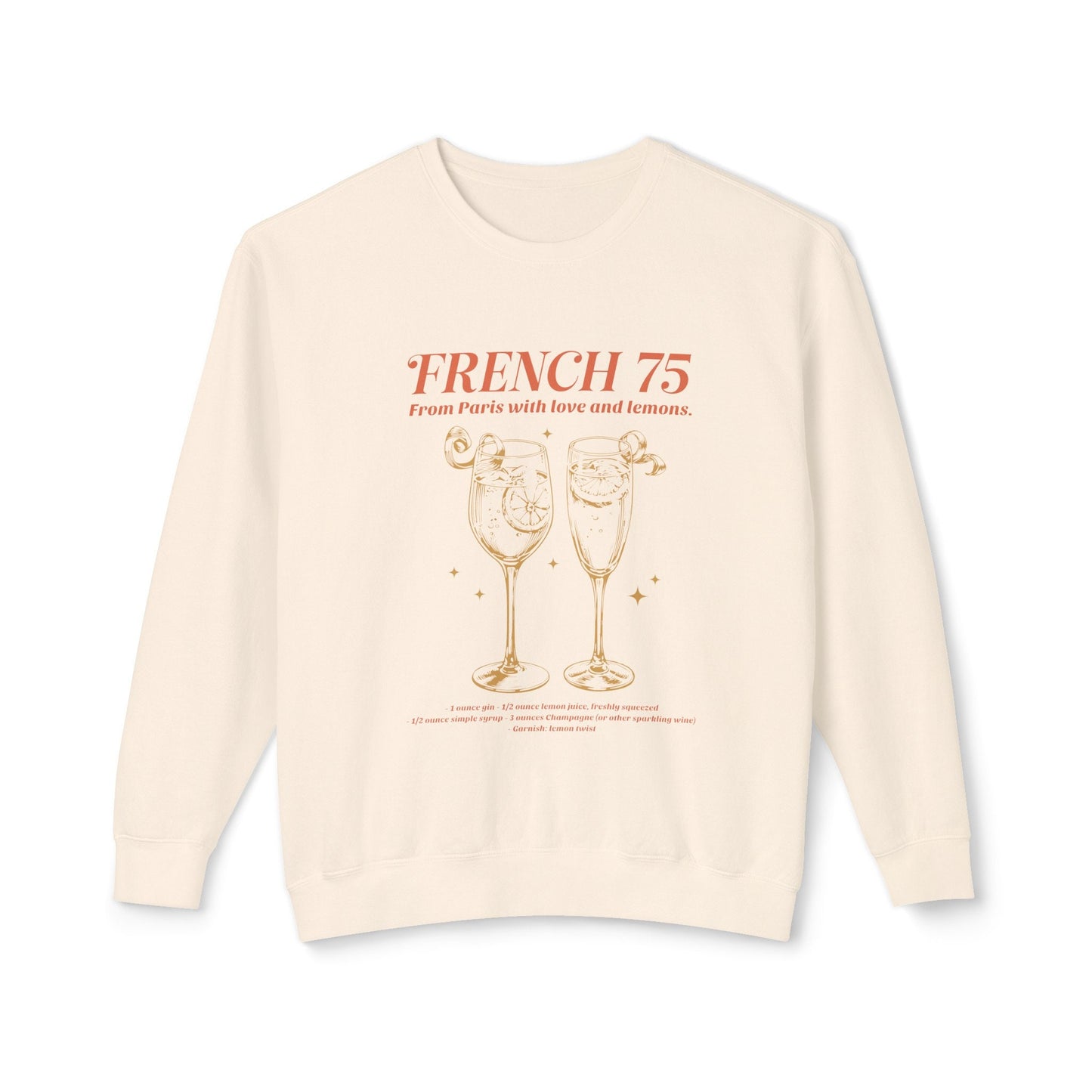 French 75 Cocktail Sweatshirt, Champagne Cocktail Social Club Shirt, Champs Cocktail Lovers Gift, On Cloud 9 Crewneck, Aesthetic Crewneck