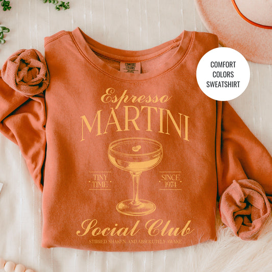 Espresso Martini Sweatshirt, Summer Sweatshirt, Bachelorette Coffee Cocktail Social Club Shirt, On Cloud 9 Crewneck, Aesthetic Crewneck