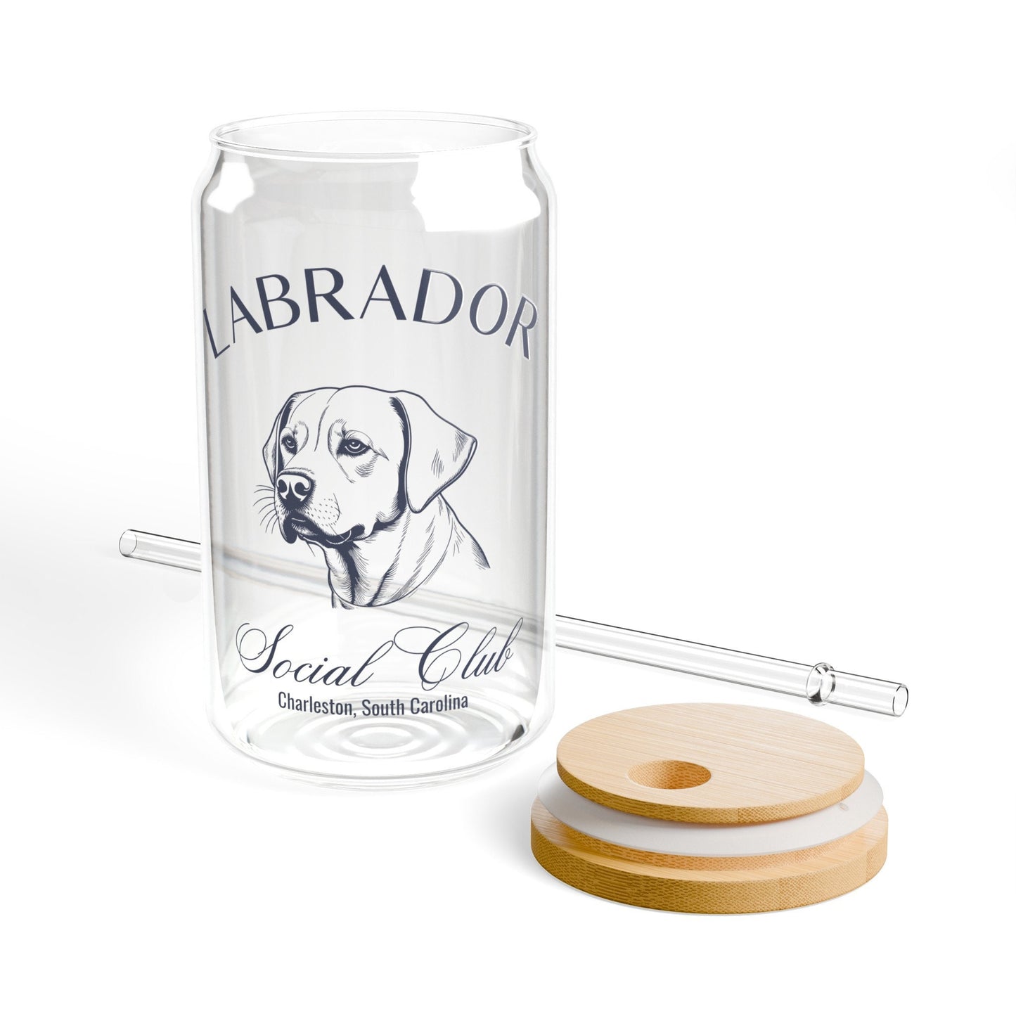 Labrador Cup | Big Dog Breed | Dog Mama Gifts | Grandma Gift | Lab Puppy | Birthday Gifts for her | Social Club Glass Can | Fun Dog Mug