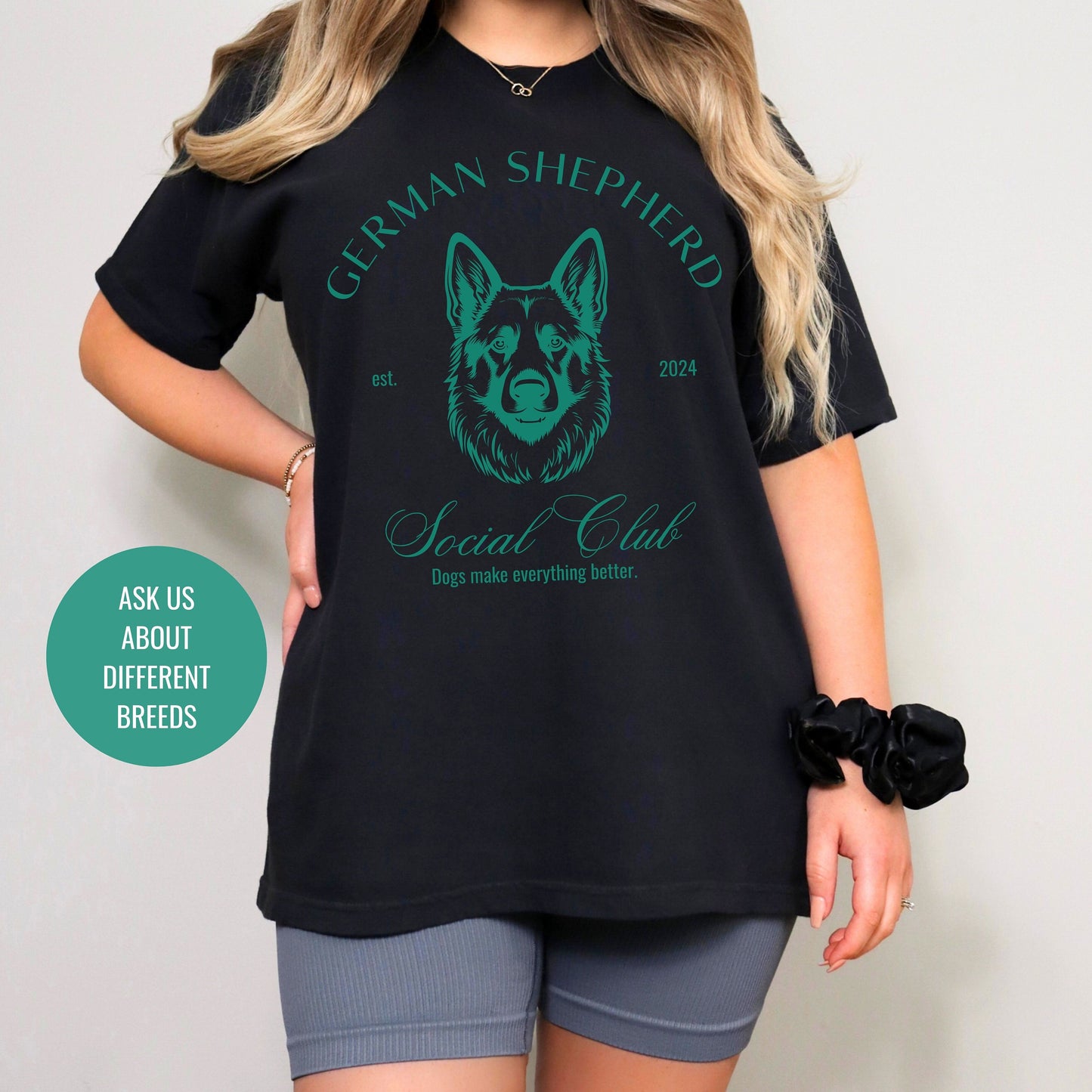 German Shepard Shirt | Dog Mama T-shirts | Dog Grandma Gift | Birthday Gifts for her | Social Club Shirt | Big Dog Breed | Fun Dog T-Shirt