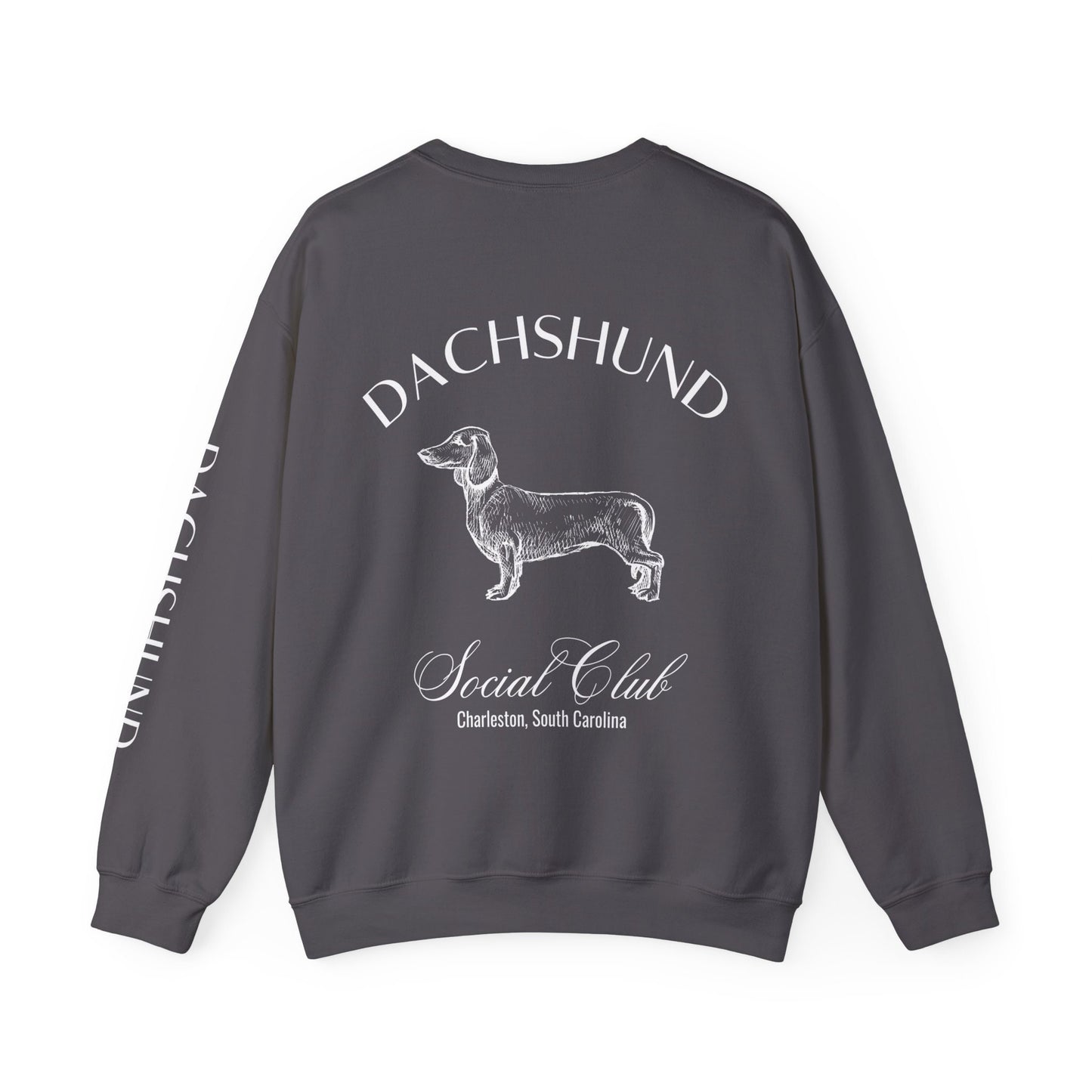 Dachshund Sweatshirt | Dog Grandma Gift | Small Dog Breed Gift | New Dog Shirt for her | Social Club | Trendy Puppy Mom Gifts | Fun Dog Tees