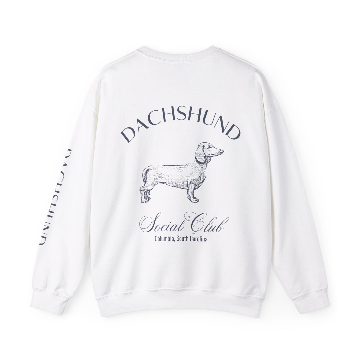 Dachshund Sweatshirt | Dog Grandma Gift | Small Dog Breed Gift | New Dog Shirt for her | Social Club | Trendy Puppy Mom Gifts | Fun Dog Tees