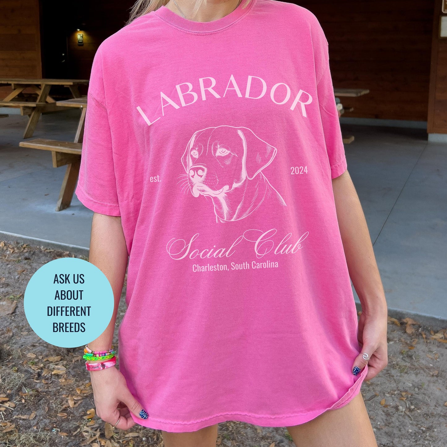 Labrador Retriever Shirt | Dog Mama T-shirt | Lab Grandma Gift | Birthday Gift for her | Social Club Shirt | Big Dog Breed | Fun Dog T-Shirt