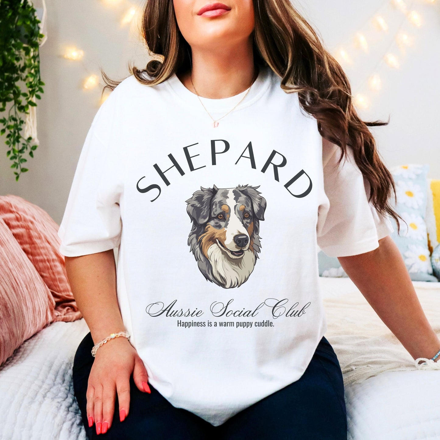 Australian Shepard Shirt | Dog Mama T-shirt | Dog Grandma Gift | Birthday Gift for her | Social Club Shirt | Big Dog Breed | Fun Dog T-Shirt