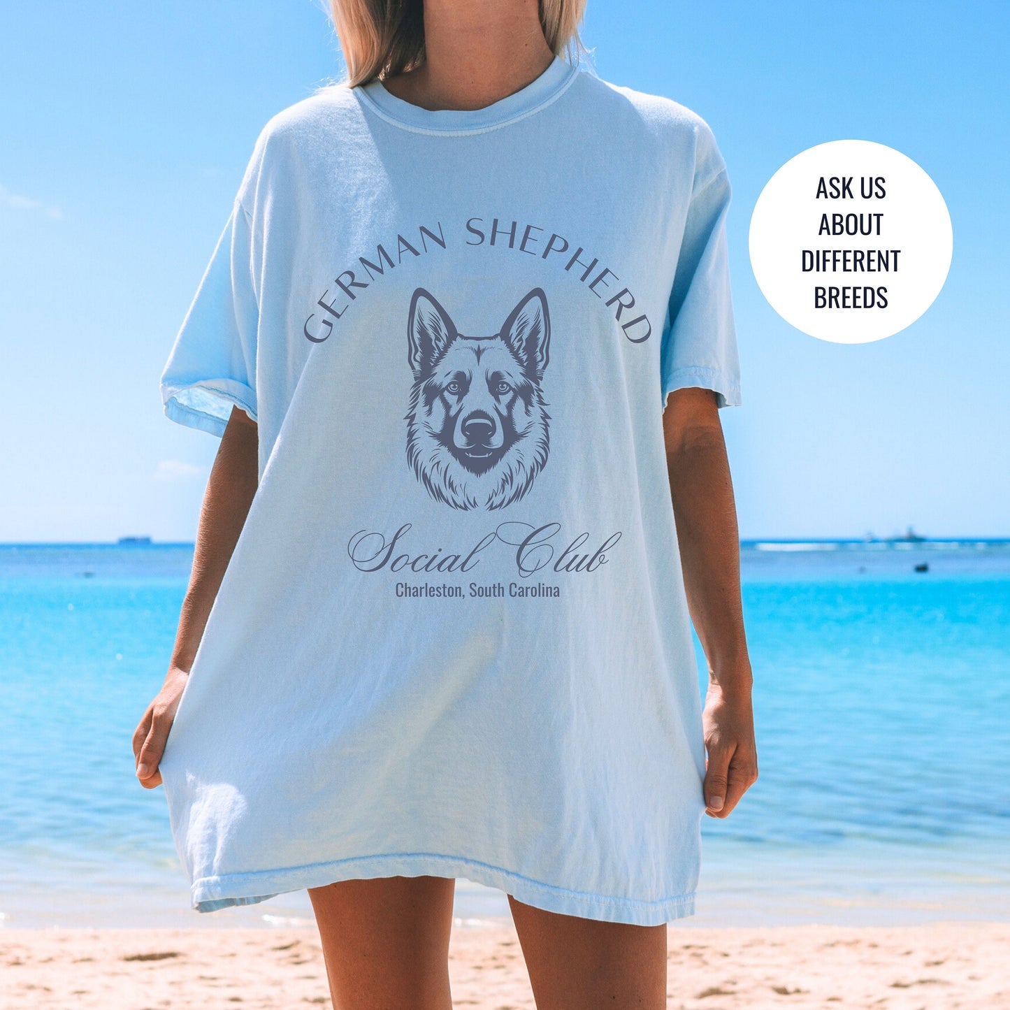 German Shepard Shirt | Dog Mama T-shirts | Dog Grandma Gift | Birthday Gifts for her | Social Club Shirt | Big Dog Breed | Fun Dog T-Shirt