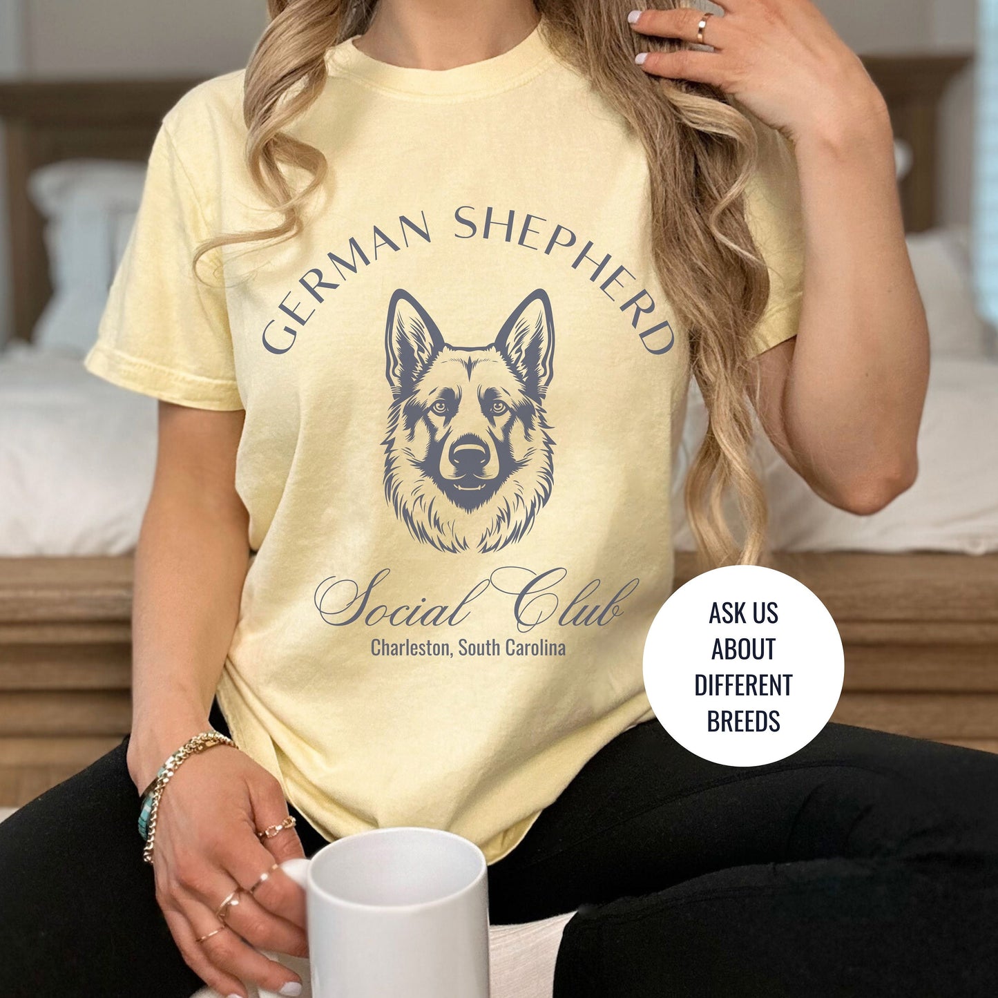 German Shepard Shirt | Dog Mama T-shirts | Dog Grandma Gift | Birthday Gifts for her | Social Club Shirt | Big Dog Breed | Fun Dog T-Shirt