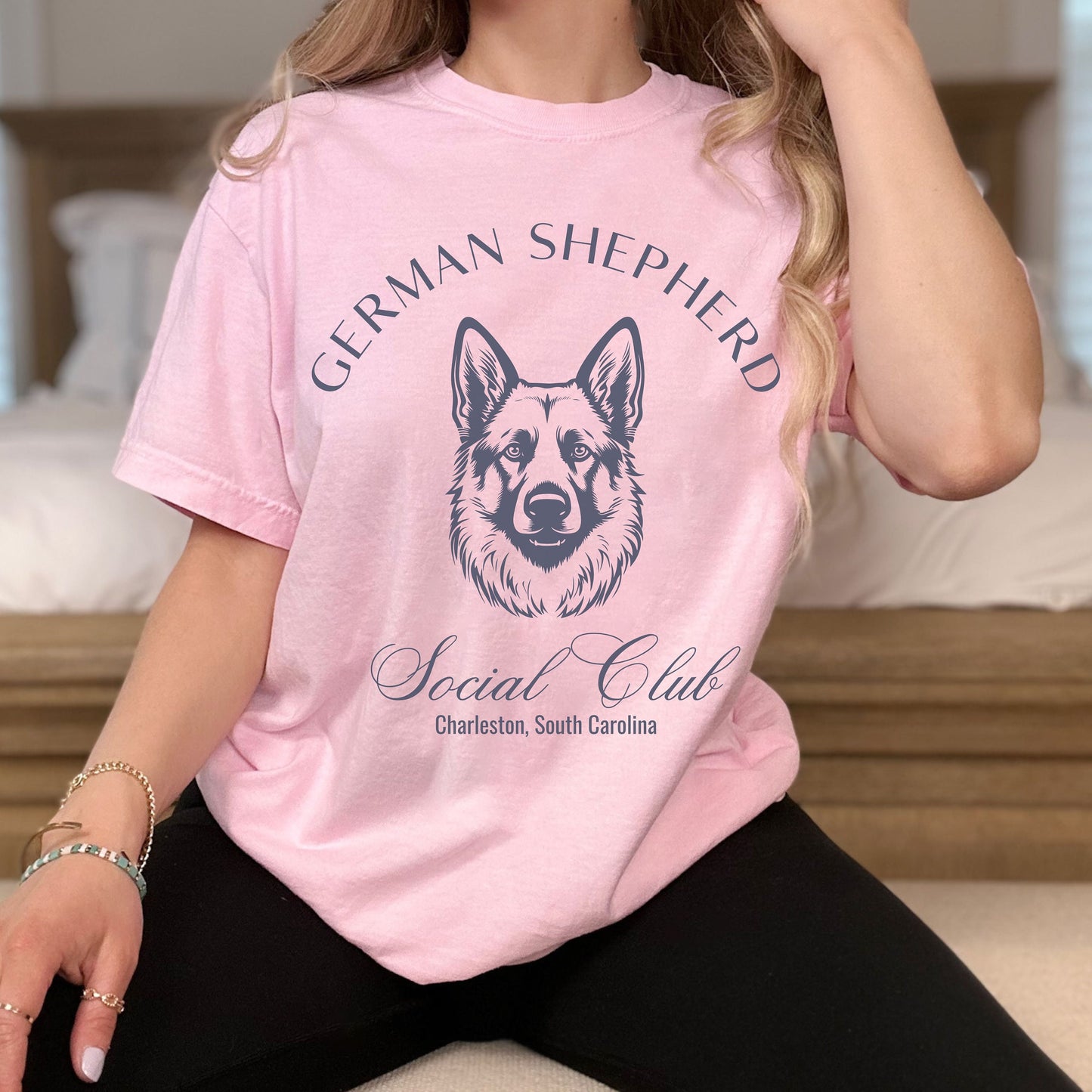 German Shepard Shirt | Dog Mama T-shirts | Dog Grandma Gift | Birthday Gifts for her | Social Club Shirt | Big Dog Breed | Fun Dog T-Shirt