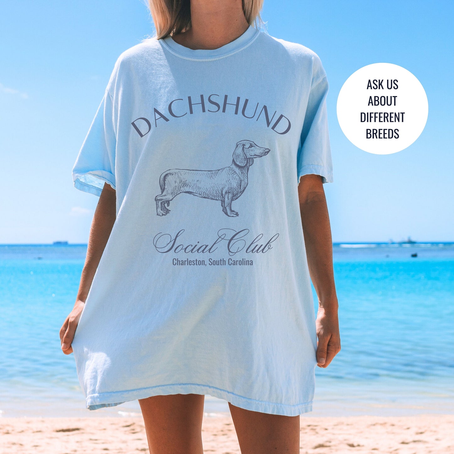 Dachshund Shirt | Dog Mama T-shirts | Dog Grandma Gift | Cute Birthday Gifts for her | Social Club Shirt | Small Dog Breed | Fun Dog T-Shirt