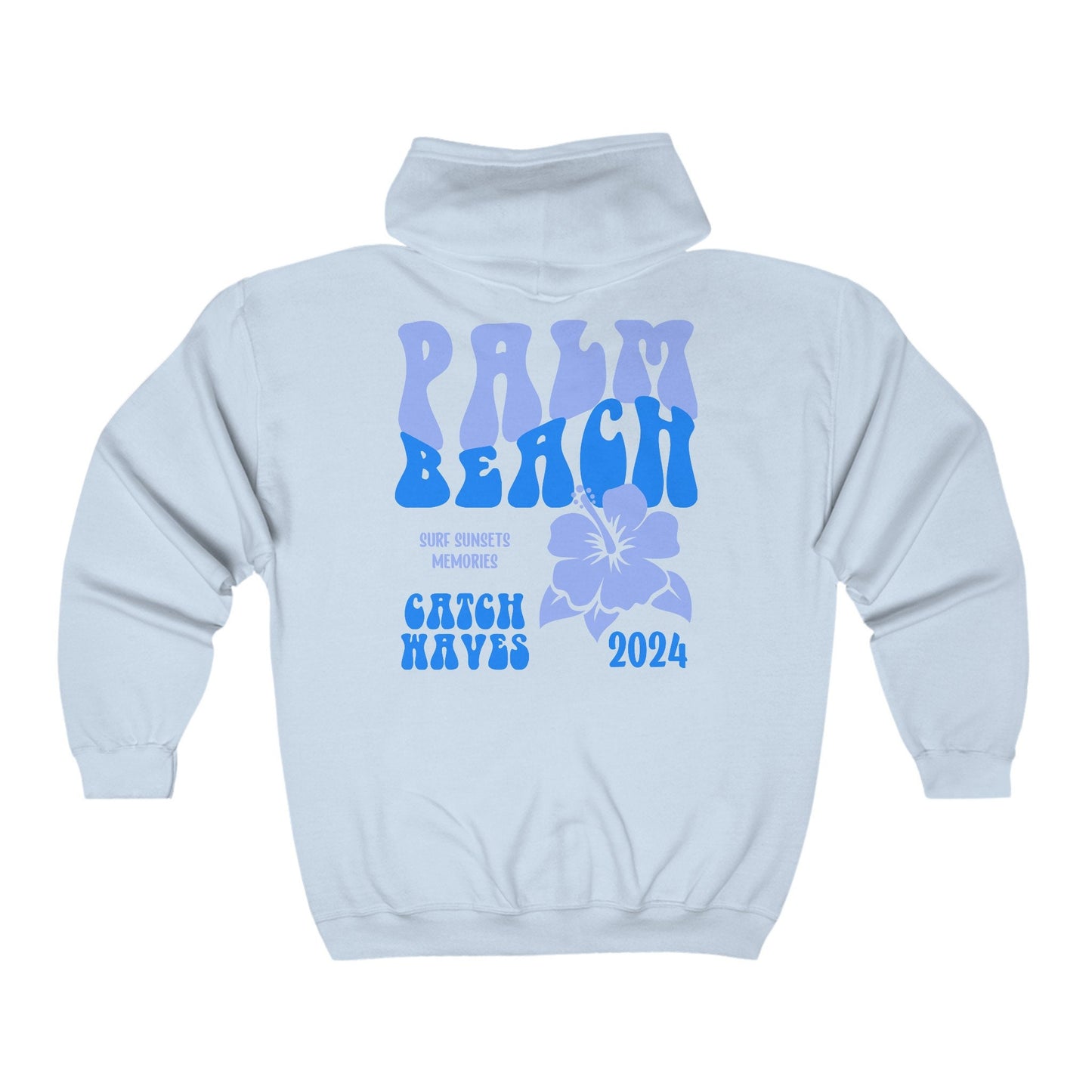 Palm Beach Zip Hoodie, Trendy sweatshirt, Siesta Beach, Matching Family Cruise shirt, Coconut Girl Aesthetic, Oversized Ocean Beach Crewneck