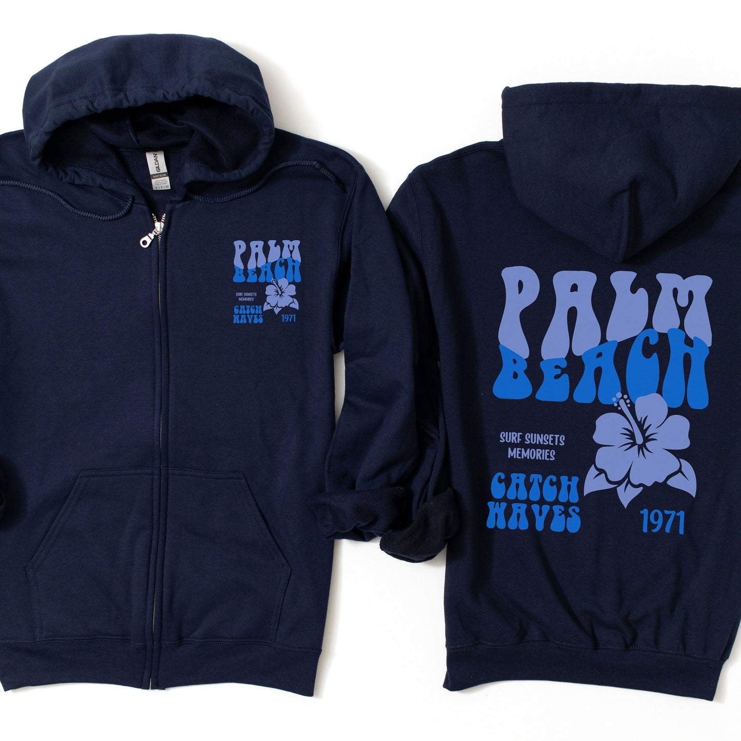 Palm Beach Zip Hoodie, Trendy sweatshirt, Siesta Beach, Matching Family Cruise shirt, Coconut Girl Aesthetic, Oversized Ocean Beach Crewneck