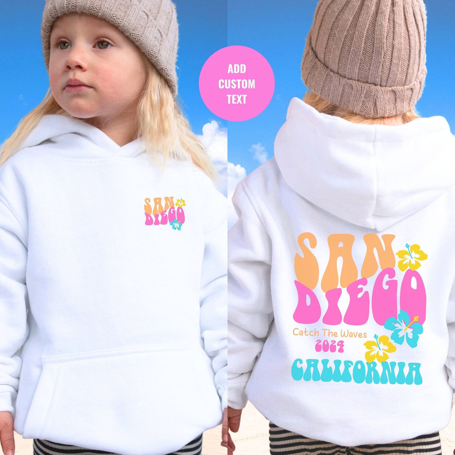 YOUTH - San Diego hoodie, Surfer sweatshirt, Trendy sweatshirt, Retro California sweatshirt, Family Cruise Shirt, Personalized Beach hoodie