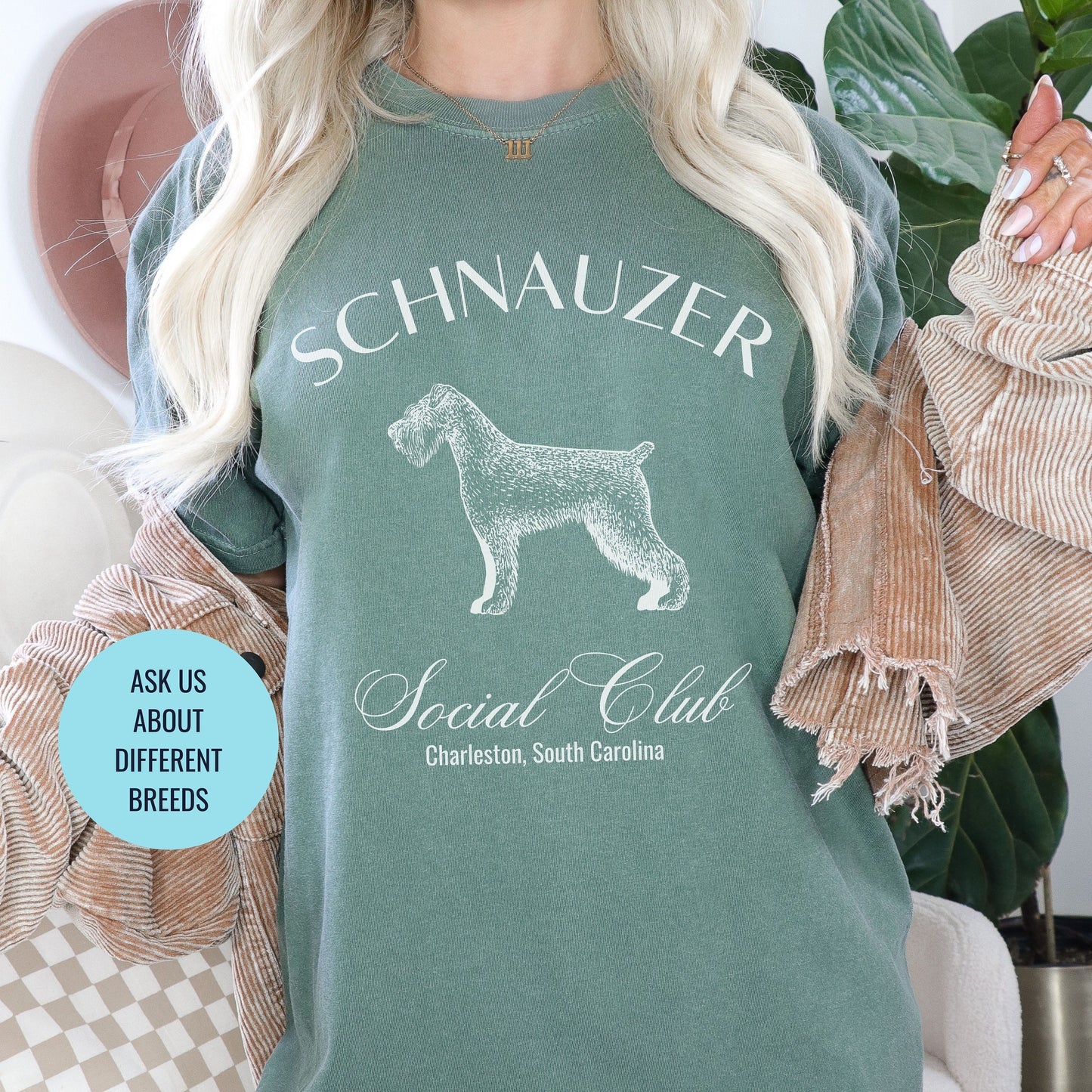 Schnauzer Shirt | Dog Mama T-shirts | Dog Grandma Gift | Cute Birthday Gifts for her | Social Club Shirt | Small Dog Breed | Fun Dog T-Shirt