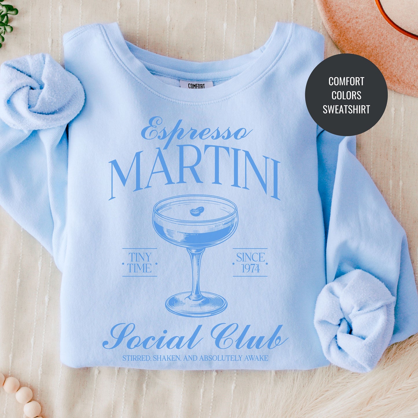 Espresso Martini Sweatshirt, Summer Sweatshirt, Bachelorette Coffee Cocktail Social Club Shirt, On Cloud 9 Crewneck, Aesthetic Crewneck