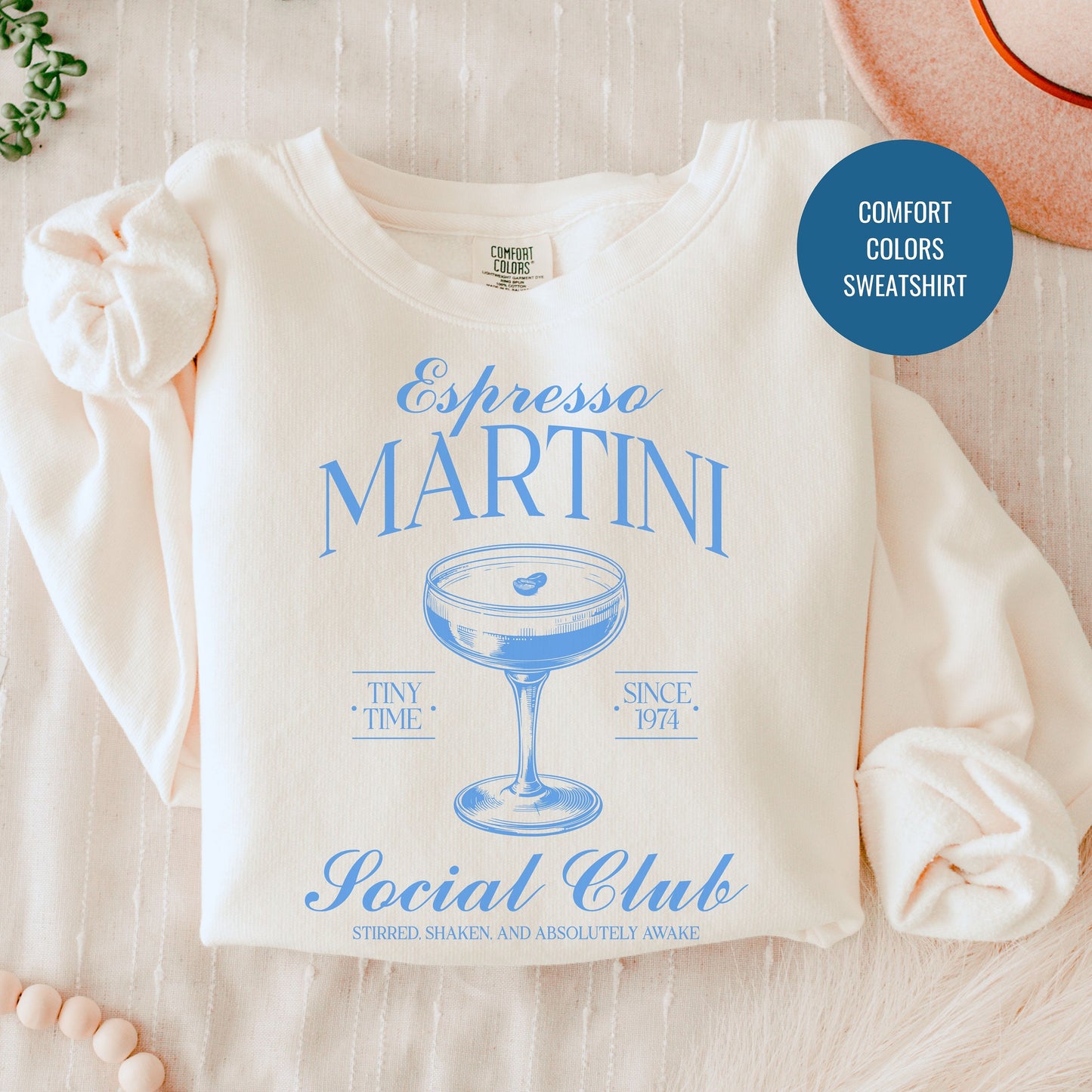 Espresso Martini Sweatshirt, Summer Sweatshirt, Bachelorette Coffee Cocktail Social Club Shirt, On Cloud 9 Crewneck, Aesthetic Crewneck