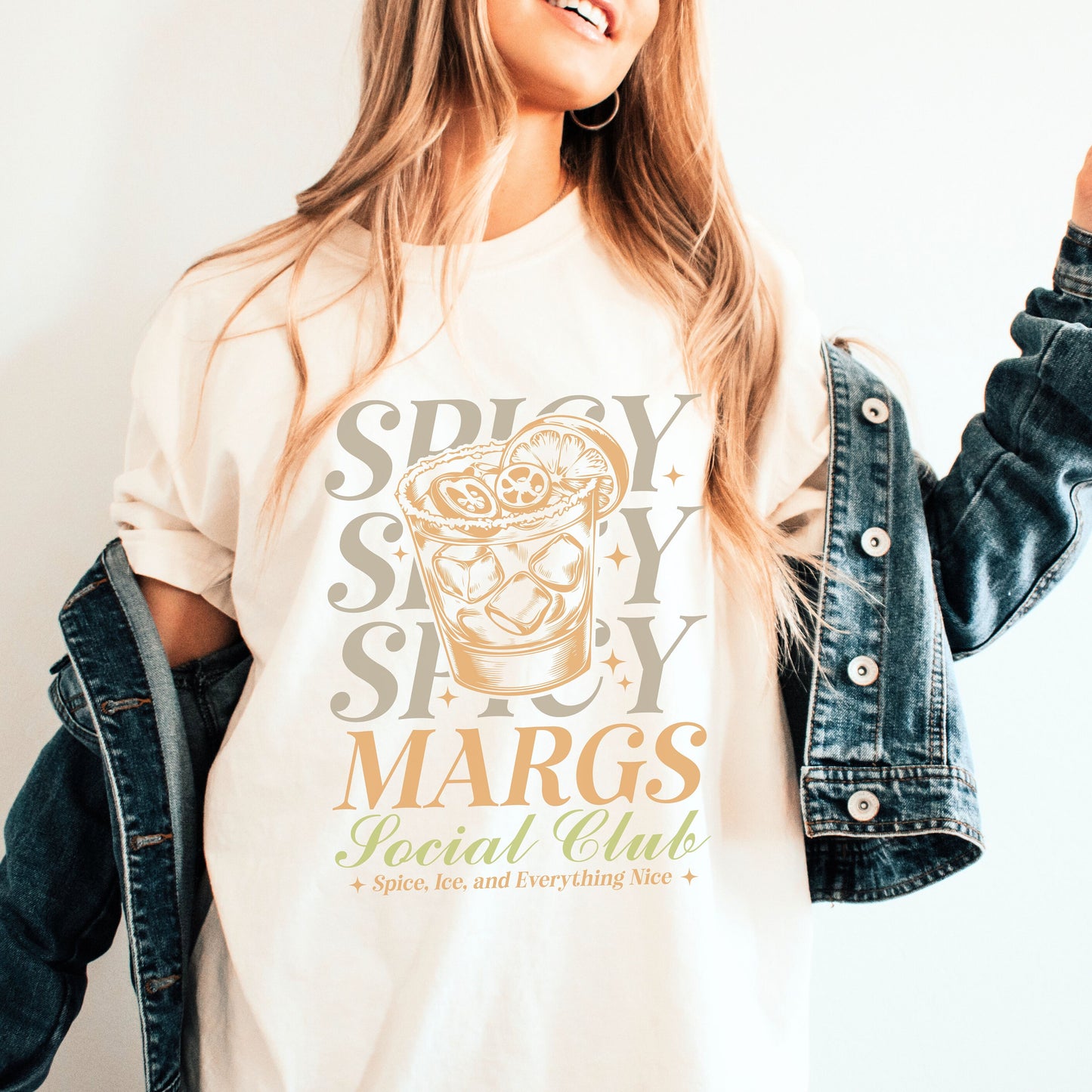 Spicy Margs shirt, Bride Tees, Bachelorette Party Cocktail Social Club Shirt, On Cloud 9 T Shirt, Aesthetic Gifts, Margarita themed Shirts