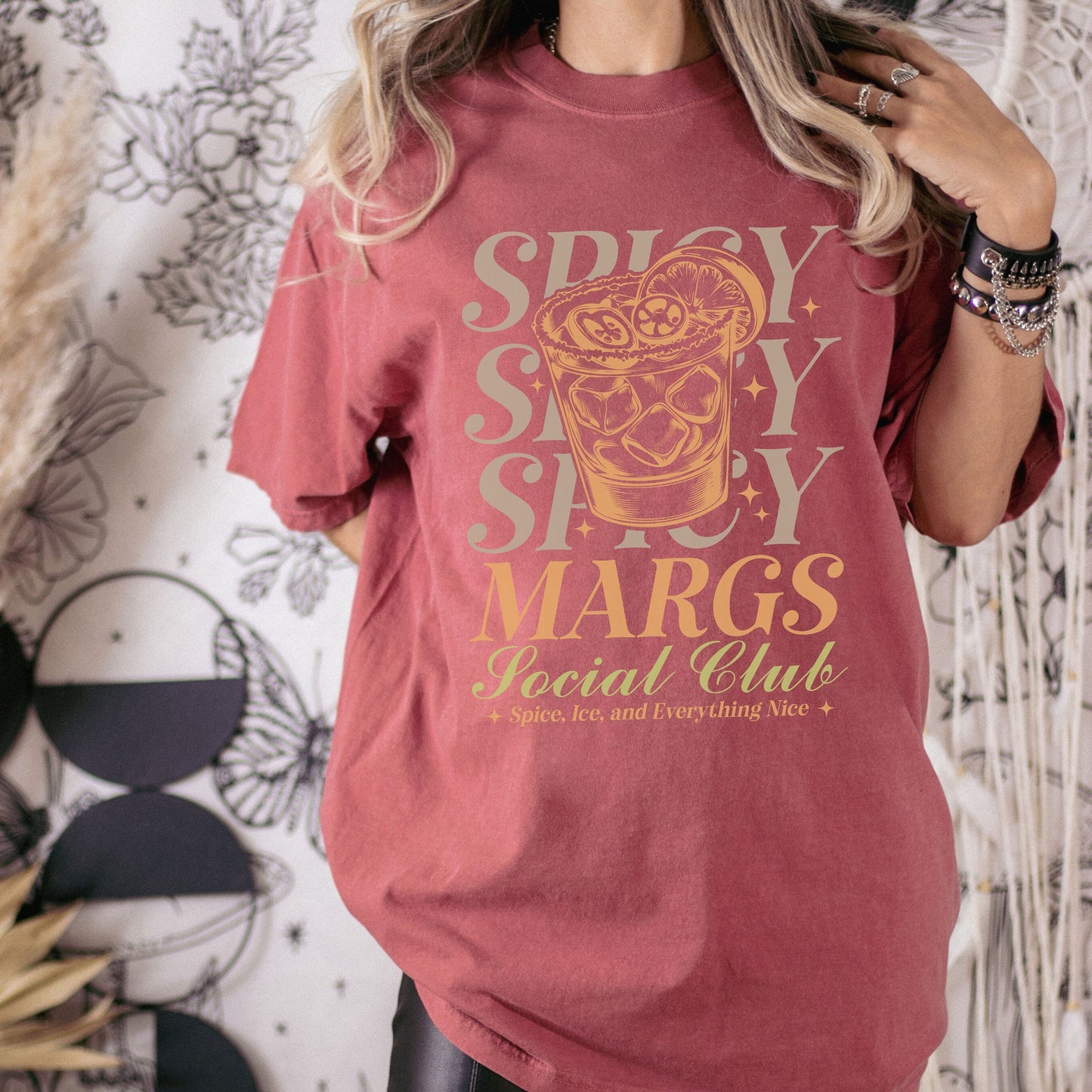 Spicy Margs shirt, Bride Tees, Bachelorette Party Cocktail Social Club Shirt, On Cloud 9 T Shirt, Aesthetic Gifts, Margarita themed Shirts