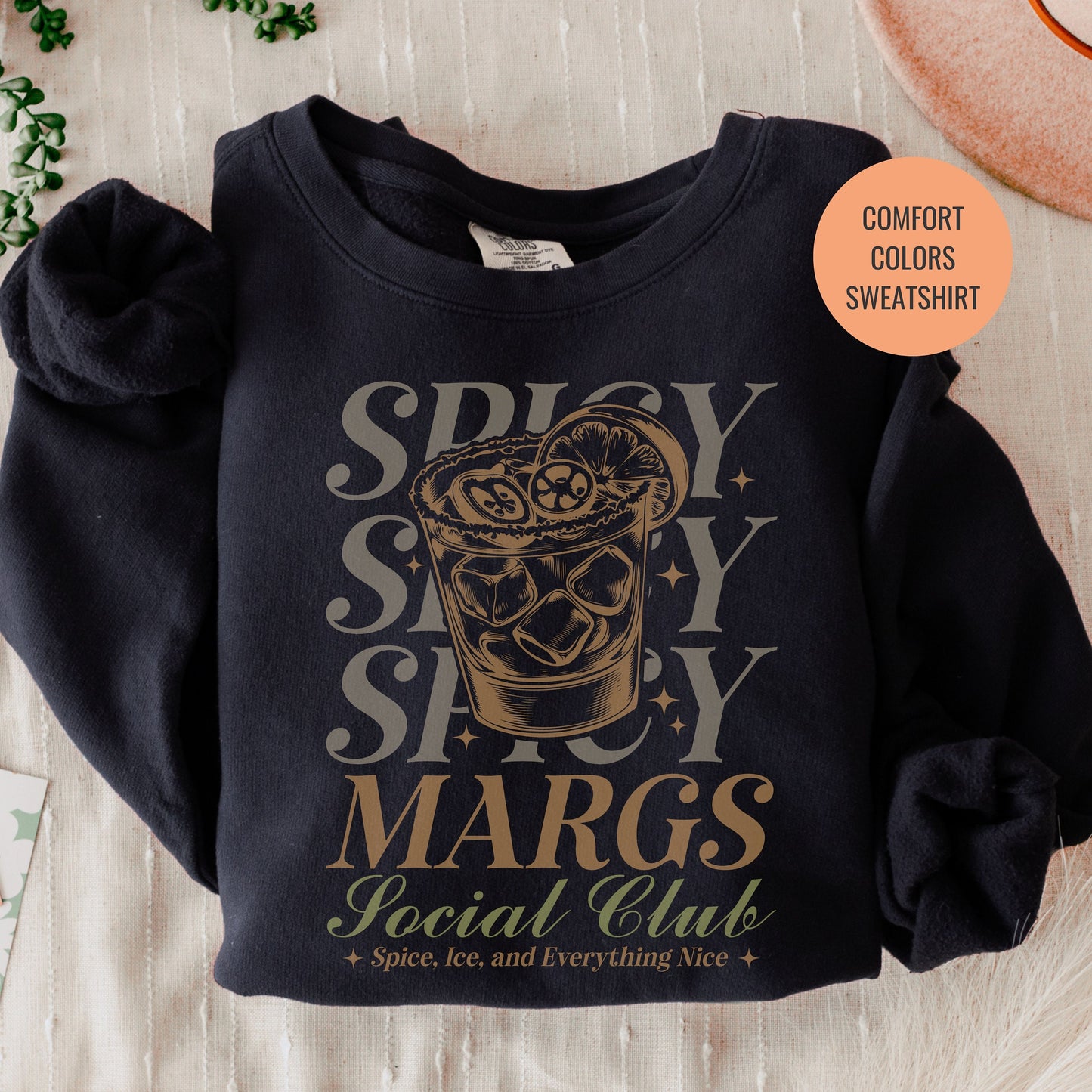 Spicy Margs Lovers Gift, Margarita Cocktail Sweatshirt, Champagne Cocktail Social Club Shirt, On Cloud 9 Crewneck, Aesthetic Crewneck