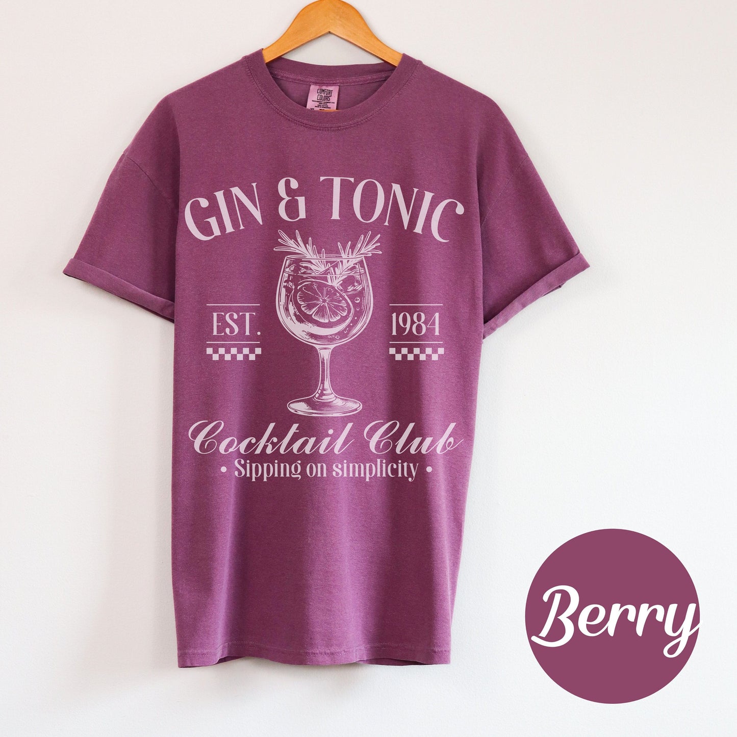 Gin and Tonic shirt, Bride Tees, Bachelorette Party Cocktail Social Club Shirt, On Cloud 9 Shirt, Aesthetic Gifts, Cocktail themed Shirt