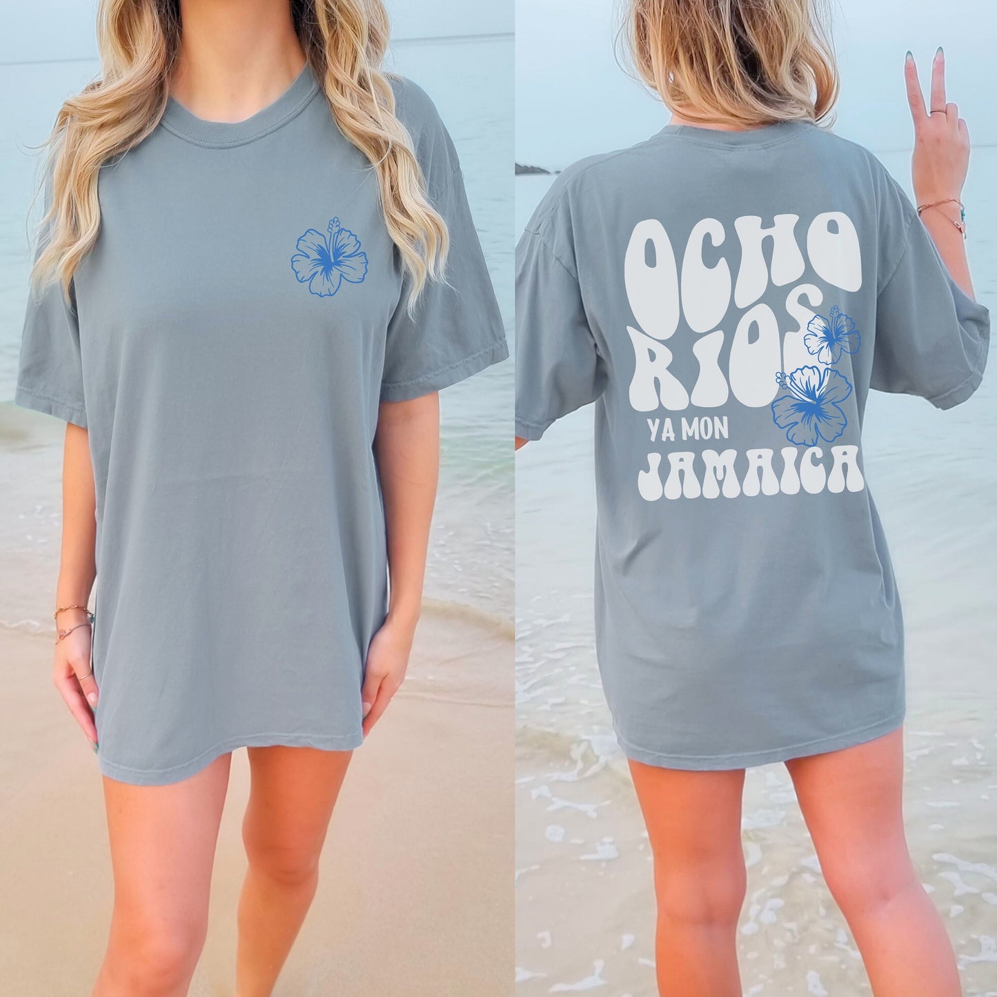 Ocho Rios Shirt, Coconut Girl Aesthetic, Comfort Colors, Family Cruise, Jamaica Surf Tee, Caribbean Beach, Matching Family Vacation Shirts