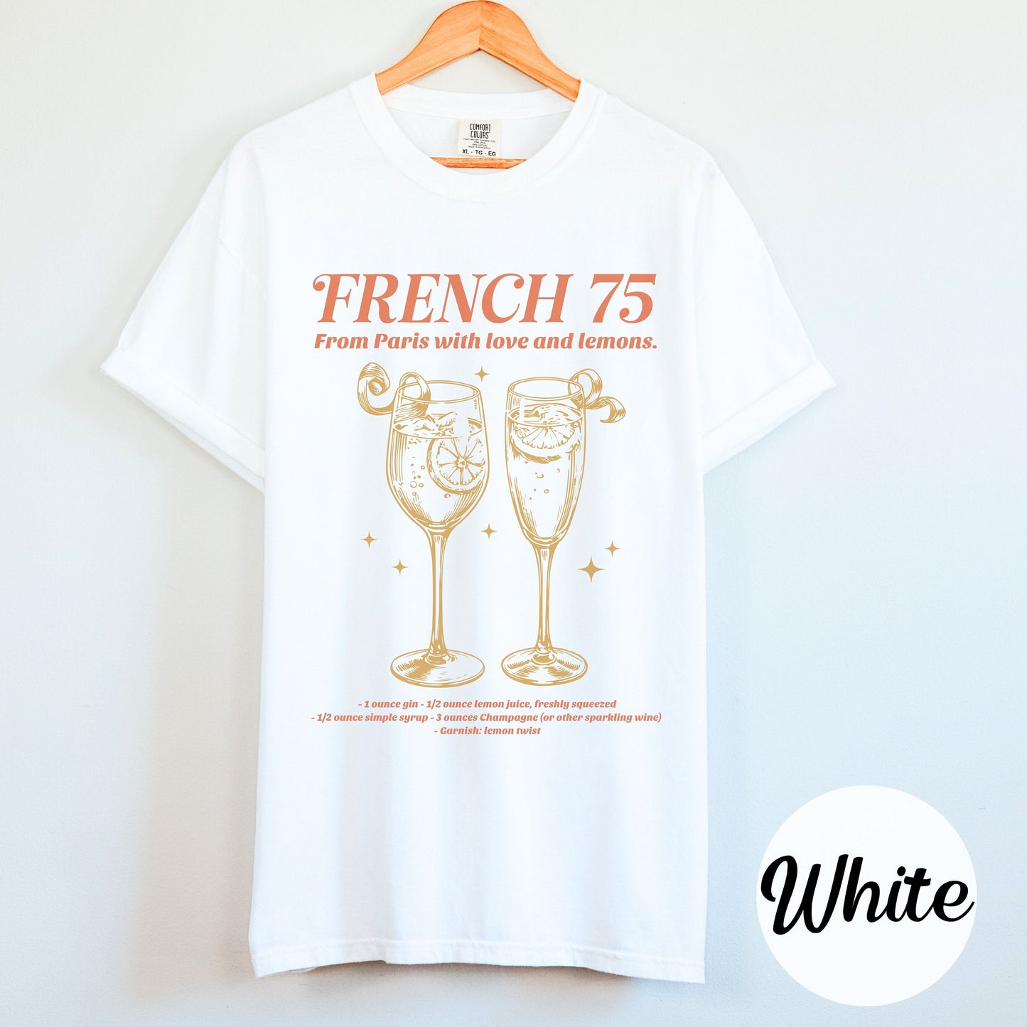 French 73 shirt, Summer Tees, Bachelorette Party Cocktail Social Club Shirt, On Cloud 9 Shirt, Aesthetic Gifts, Champagne themed Bride Shirt