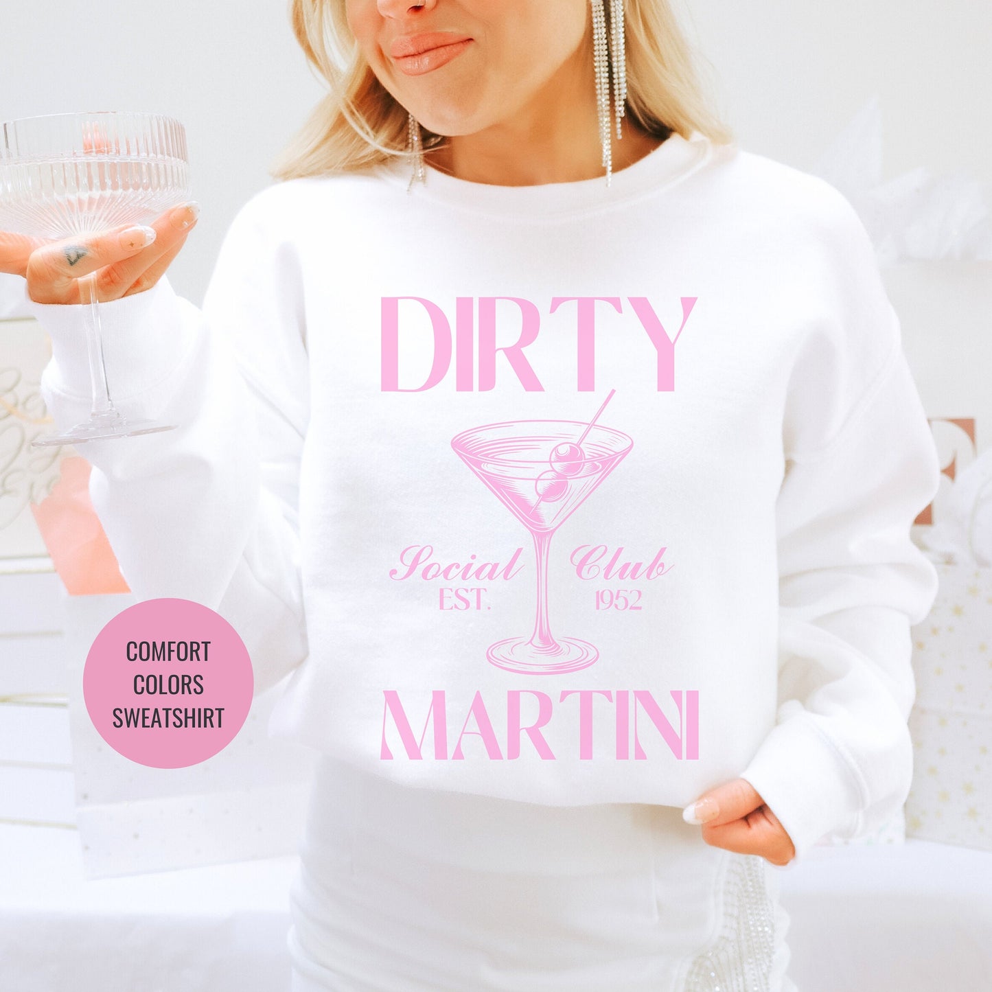 Dirty Martini Sweatshirt, Matching Cruise Sweatshirts, Bachelorette Cocktail Social Club Shirt, On Cloud 9 Crewneck, Aesthetic Crewneck