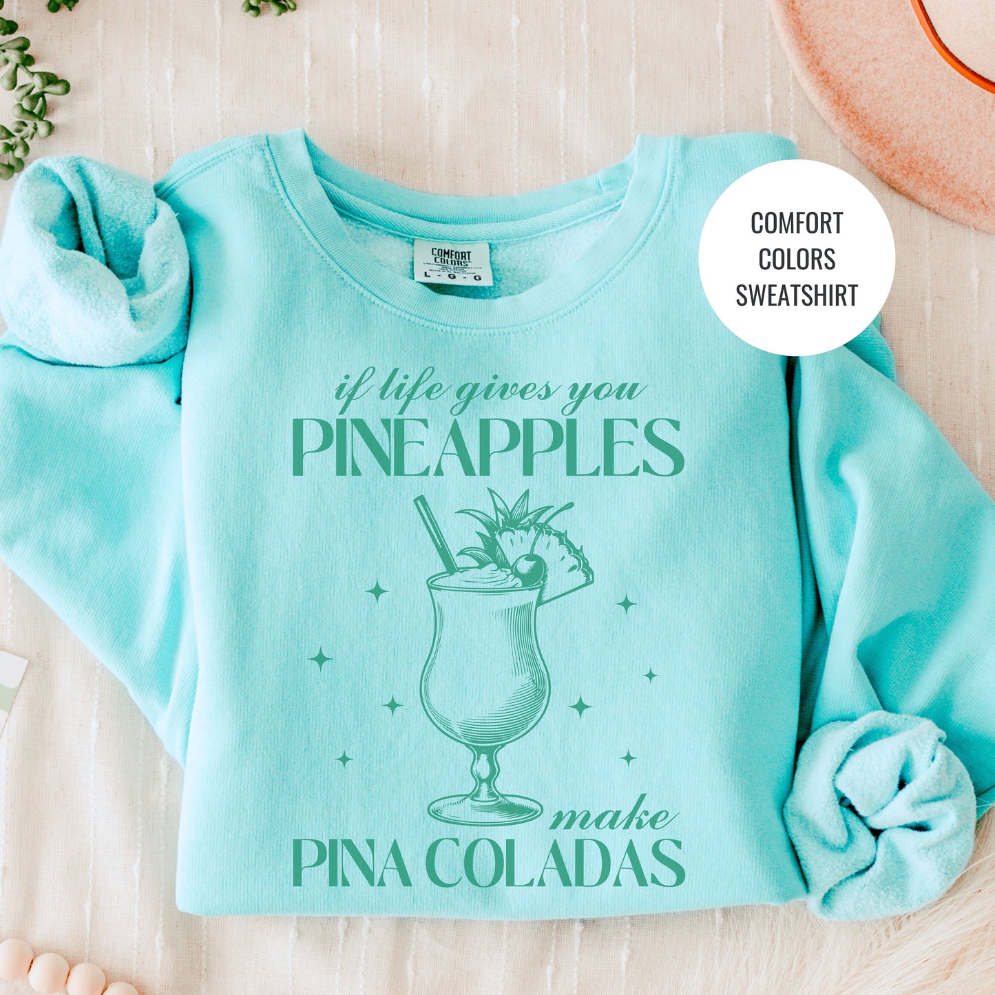 Pineapple Margs Lovers Gift, Pina Coladas Cocktail Sweatshirt, Champagne Cocktail Social Club Shirt, On Cloud 9 Crewneck, Aesthetic Crewneck