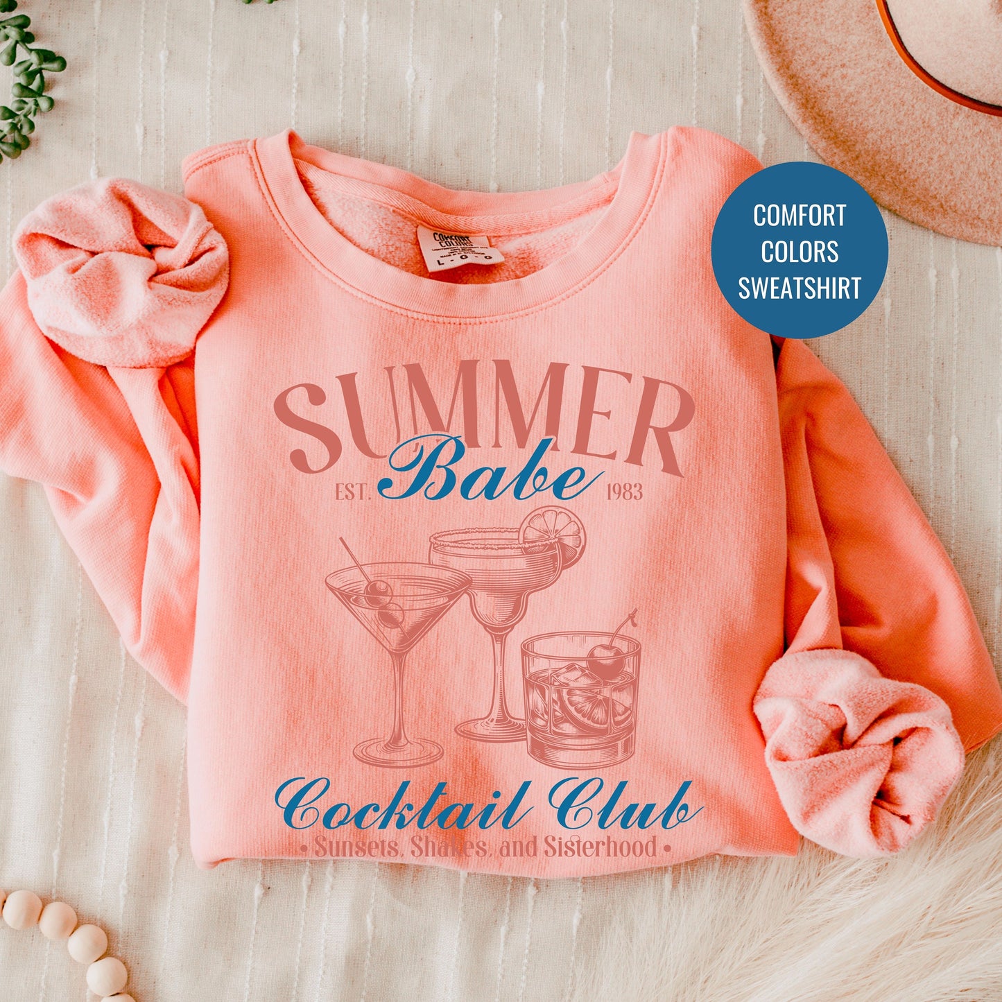 Summer Lovers Sweatshirt, Martini Sweatshirt, Bachelorette Champagne Cocktail Social Club Shirt, On Cloud 9 Crewneck, Aesthetic Crewneck