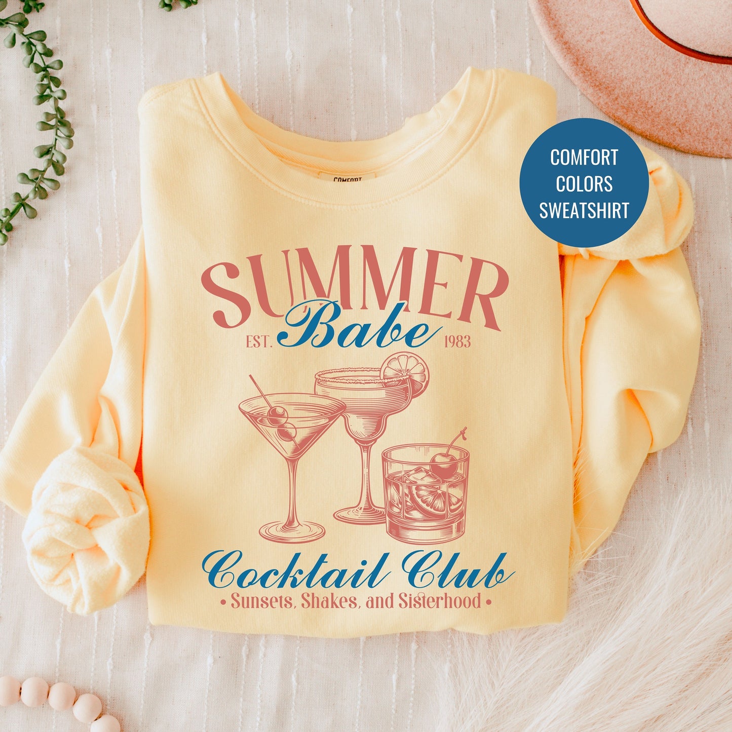 Summer Lovers Sweatshirt, Martini Sweatshirt, Bachelorette Champagne Cocktail Social Club Shirt, On Cloud 9 Crewneck, Aesthetic Crewneck