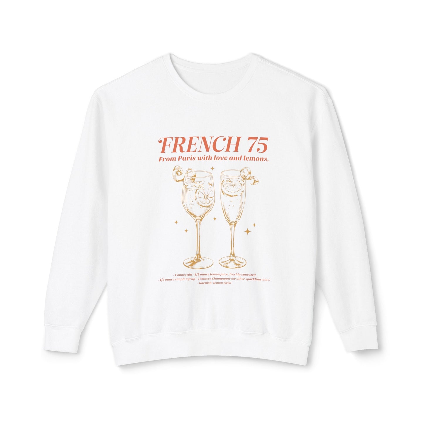 French 75 Cocktail Sweatshirt, Champagne Cocktail Social Club Shirt, Champs Cocktail Lovers Gift, On Cloud 9 Crewneck, Aesthetic Crewneck